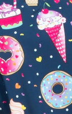 Women's Ava Therese Audrey V-Neck "Sweets and Treats" Print Top