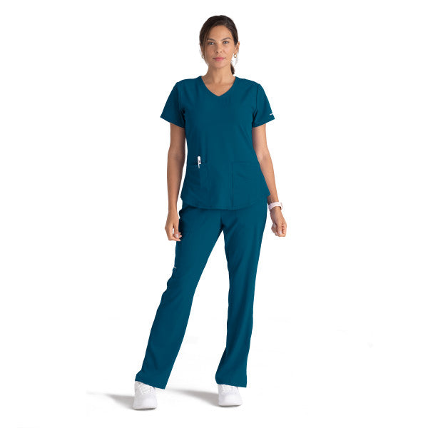 black scrub top