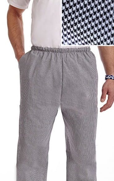 Mobb unisex baggy chef pant in Houndstooth - BodyMoves Scrubs Boutique