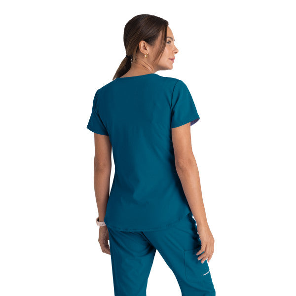 black scrub top