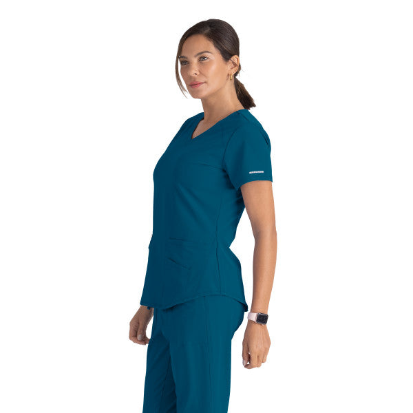 black scrub top