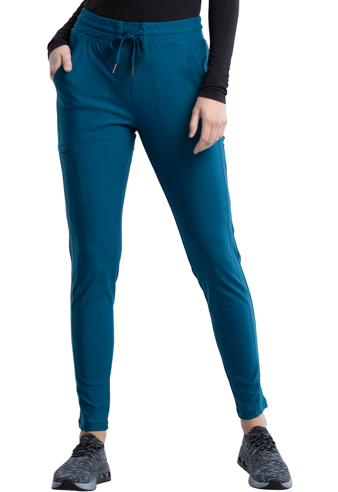 Women's Cherokee Form Mid Rise Tapered Leg Drawstring Pant (Tall Length)