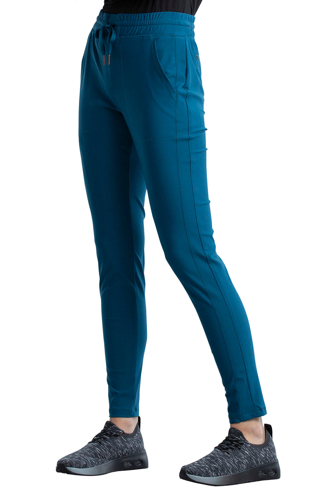 Women's Cherokee Form Mid Rise Tapered Leg Drawstring Pant (Tall Length) - BodyMoves Scrubs Boutique