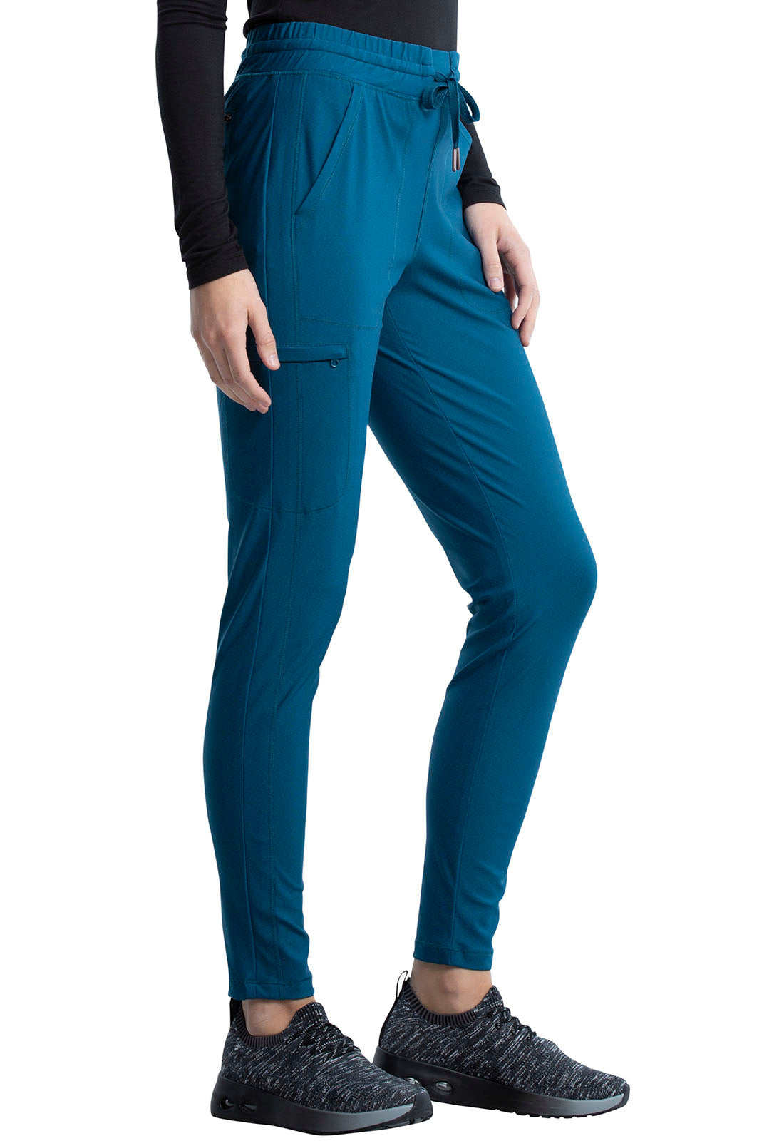 Women's Cherokee Form Mid Rise Tapered Leg Drawstring Pant (Tall Length)