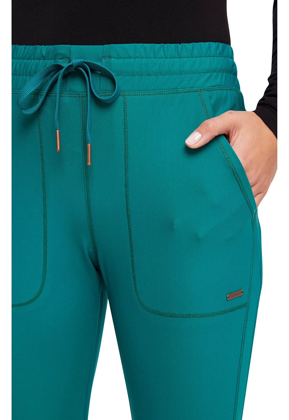 Women's Cherokee Form Mid Rise Tapered Leg Drawstring Pant (Tall Length)