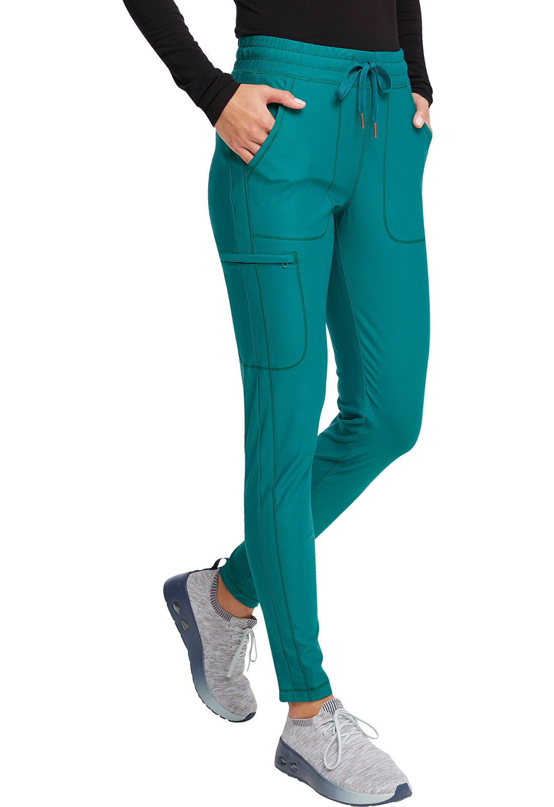 Women's Cherokee Form Mid Rise Tapered Leg Drawstring Pant (Tall Length)