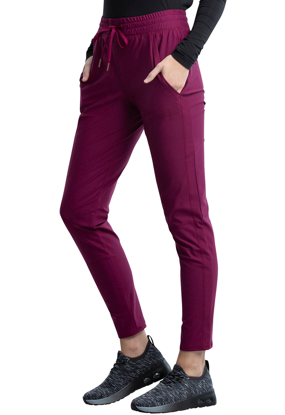 Women's Cherokee Form Mid Rise Tapered Leg Drawstring Pant (Tall Length)