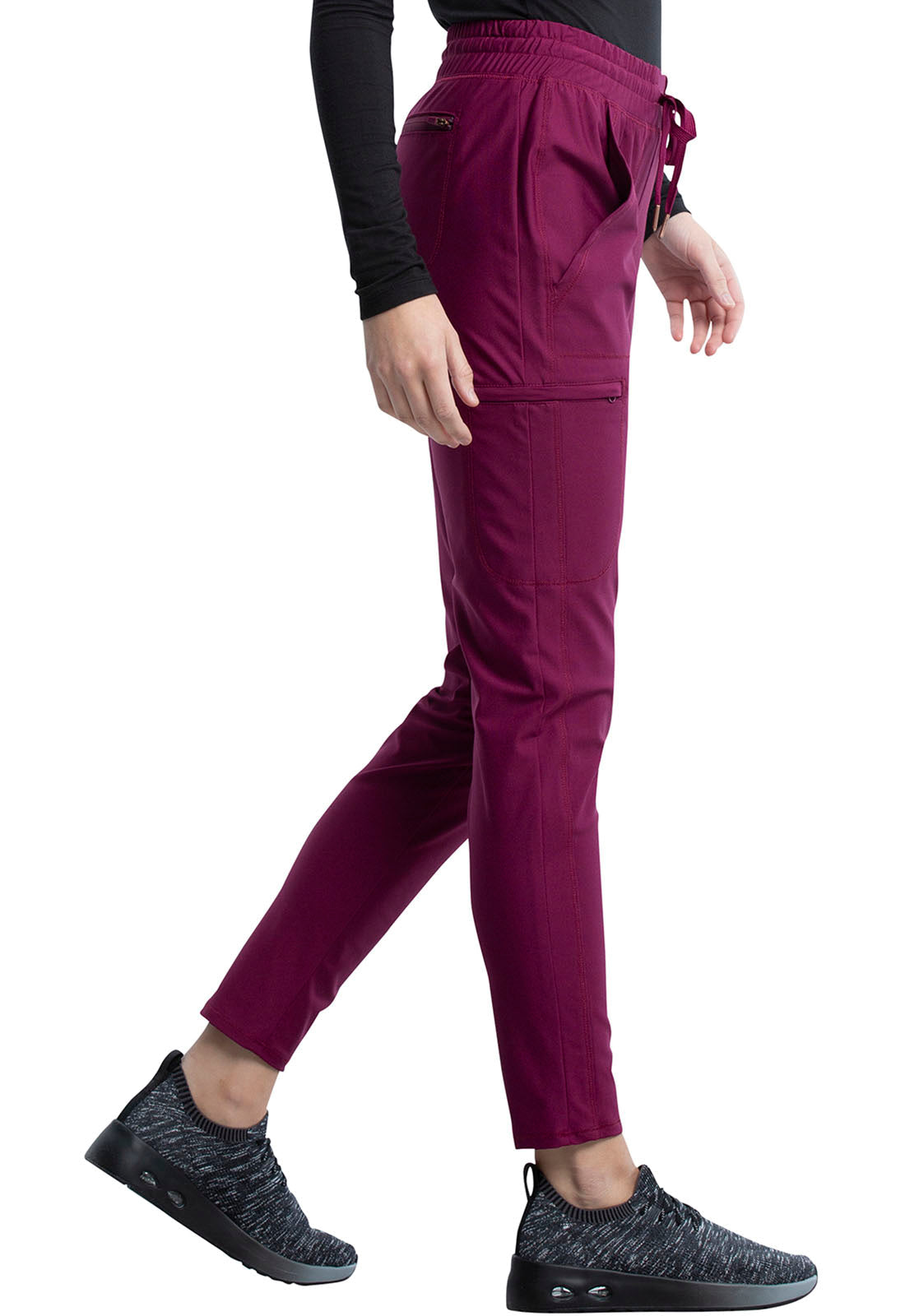 Women's Cherokee Form Mid Rise Tapered Leg Drawstring Pant (Tall Length) - BodyMoves Scrubs Boutique