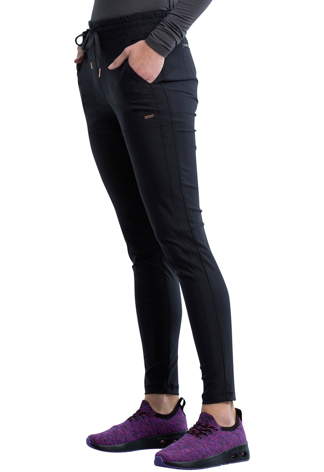 Black, women's medical uniform pants	, fashionable nurses uniforms