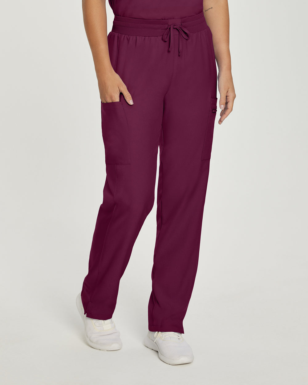 Women's Straight-Leg Cargo Scrub Pants (Petite Length) - BodyMoves Scrubs Boutique