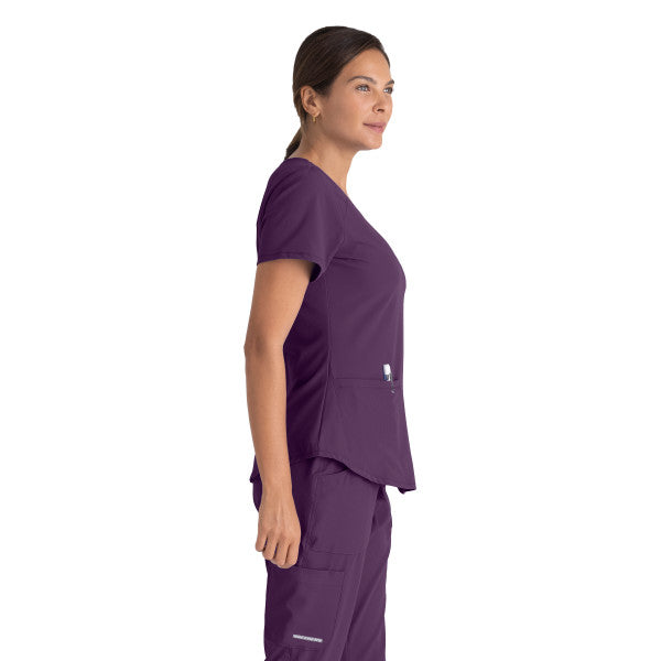 black scrub top