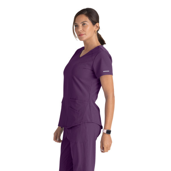 black scrub top