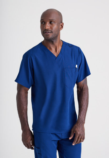 Men's SKECHERS™ Tuckable V-Neck Structure Top (Core Colours) - BodyMoves Scrubs Boutique