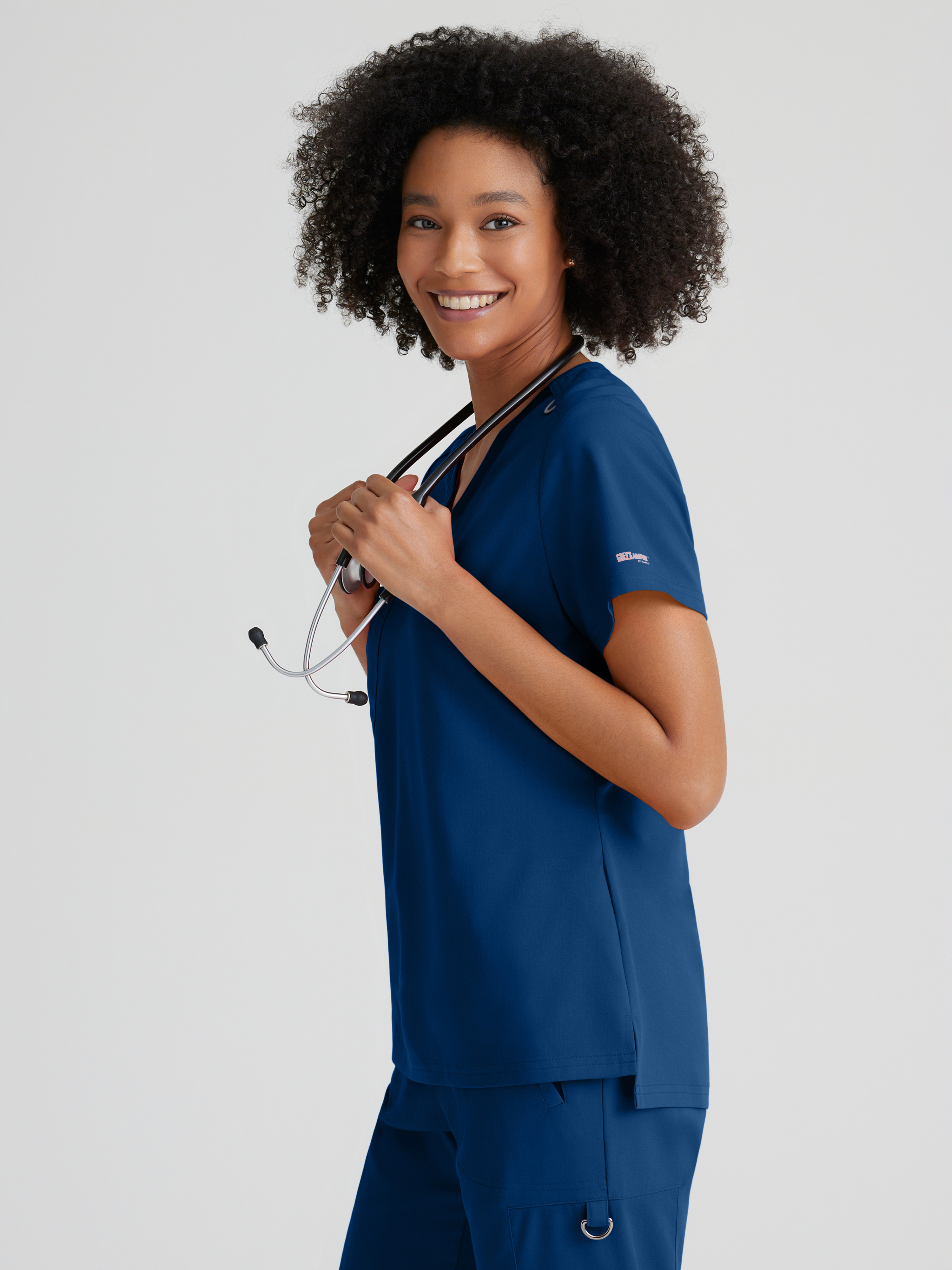 Bree 1-Pocket Tuck-In Scrub Top Grey's Anatomy™ by BARCO® Spandex Stretch
