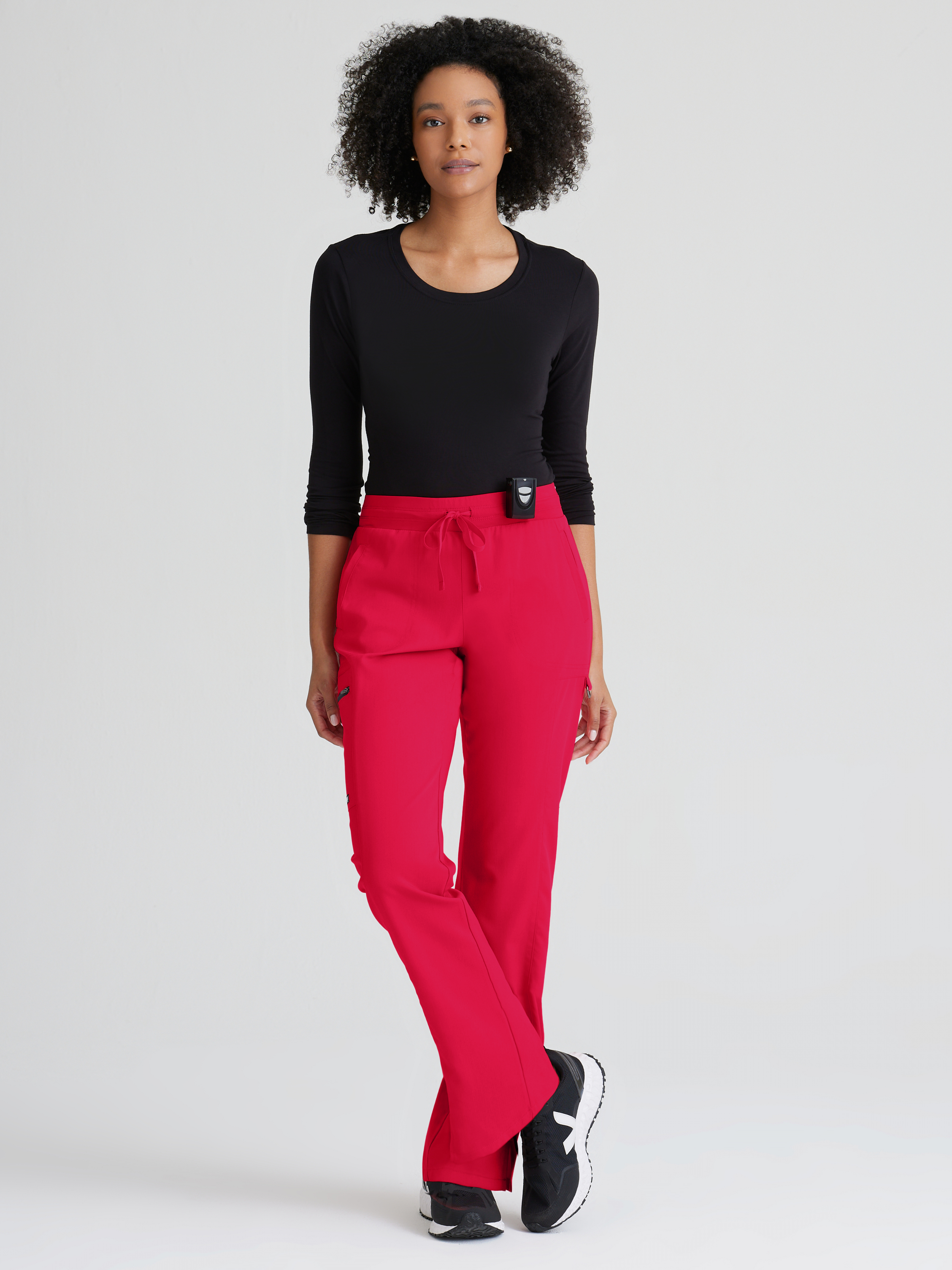 Kim 3-Pocket Mid-Rise Straight Leg Scrub Pant Grey's Anatomy™ by BARCO® Spandex Stretch