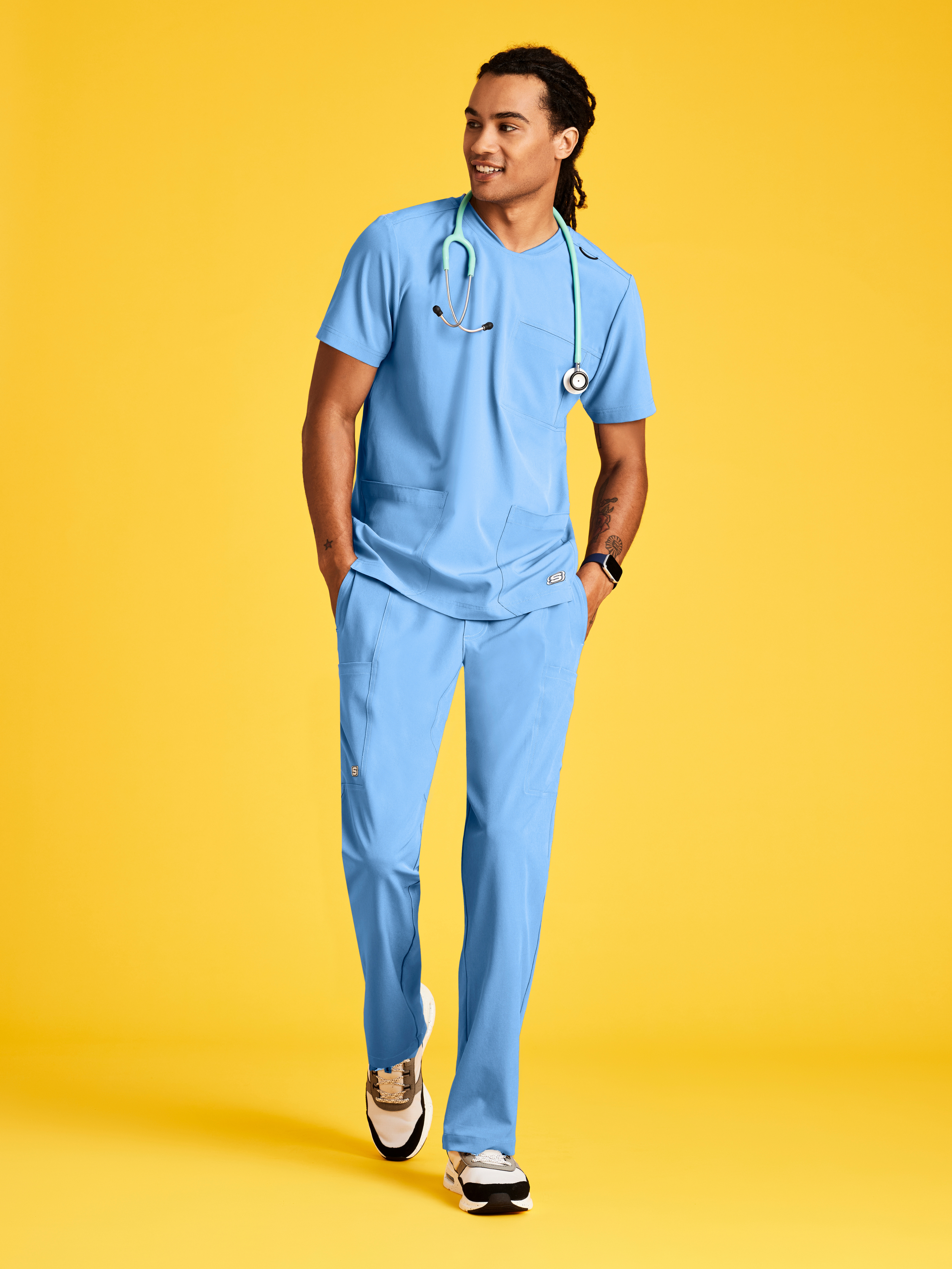 Thesis 3-Pocket Round Neck Scrub Top Skechers™ by BARCO®