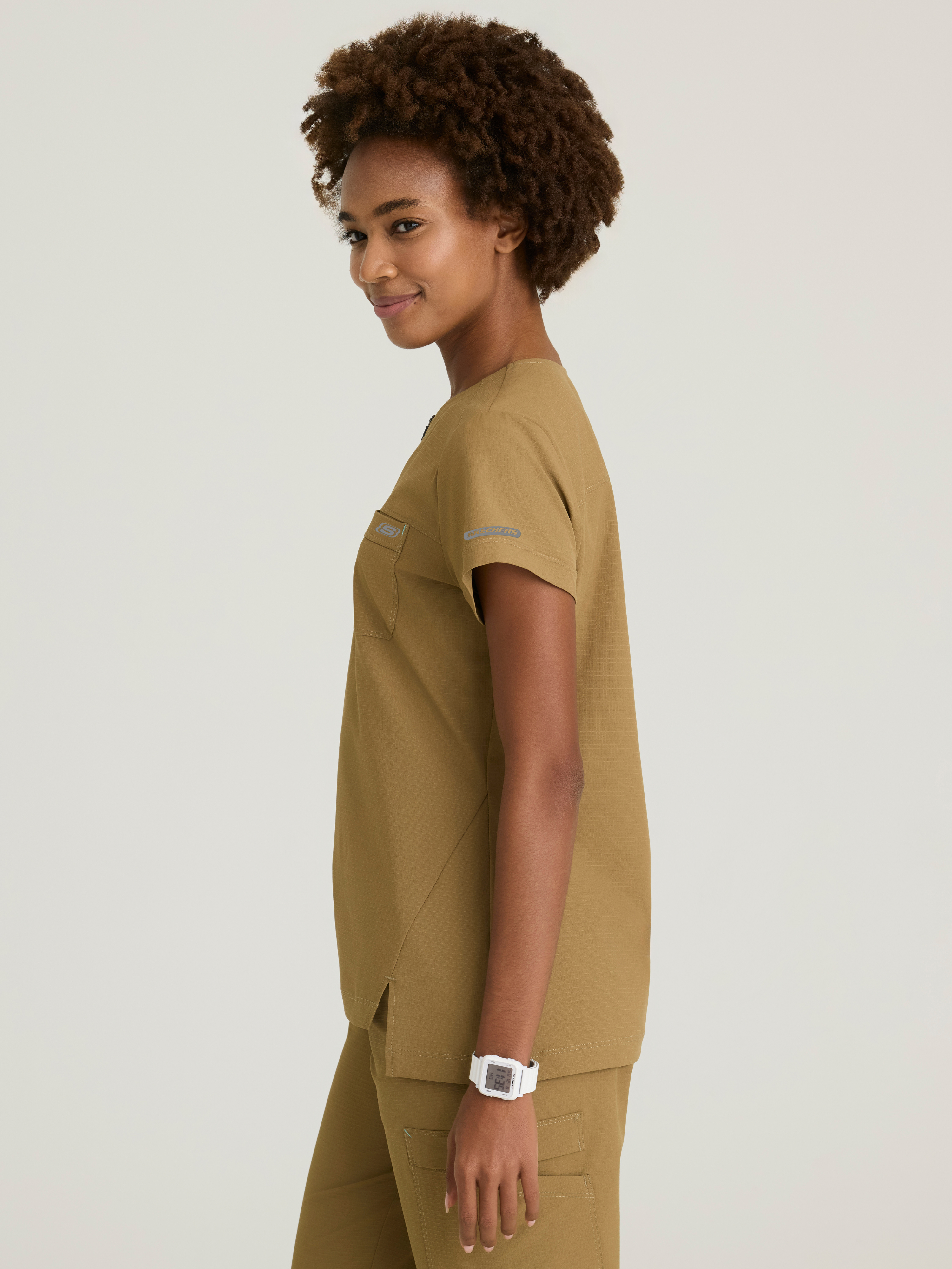 Trek 2-Pocket Rounded Neck Tuck-In Top Skechers™ by BARCO® Ripstop