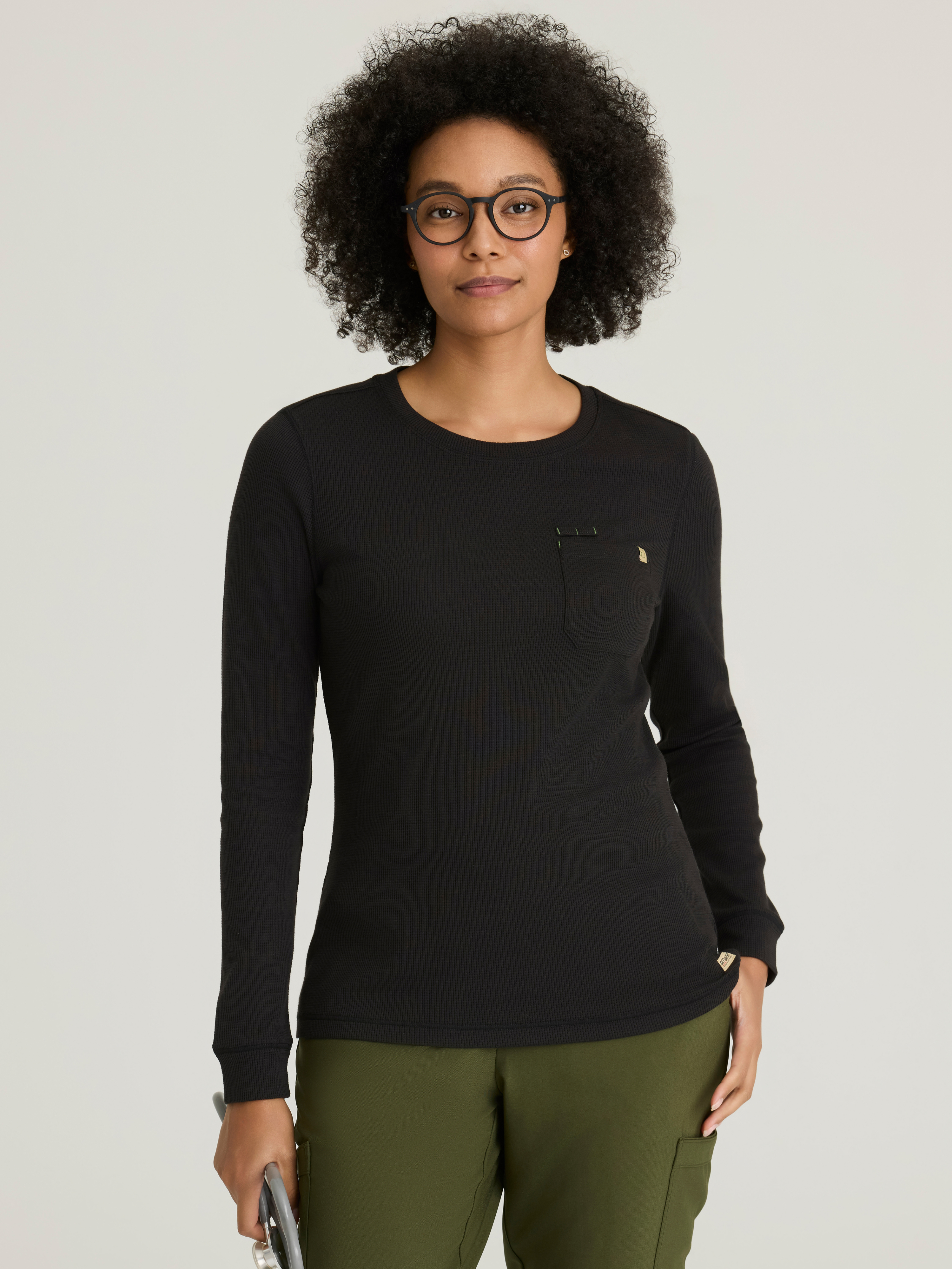 Wanderlust Waffle Knit Top Grey's Anatomy™ by BARCO® Evolve Stretch
