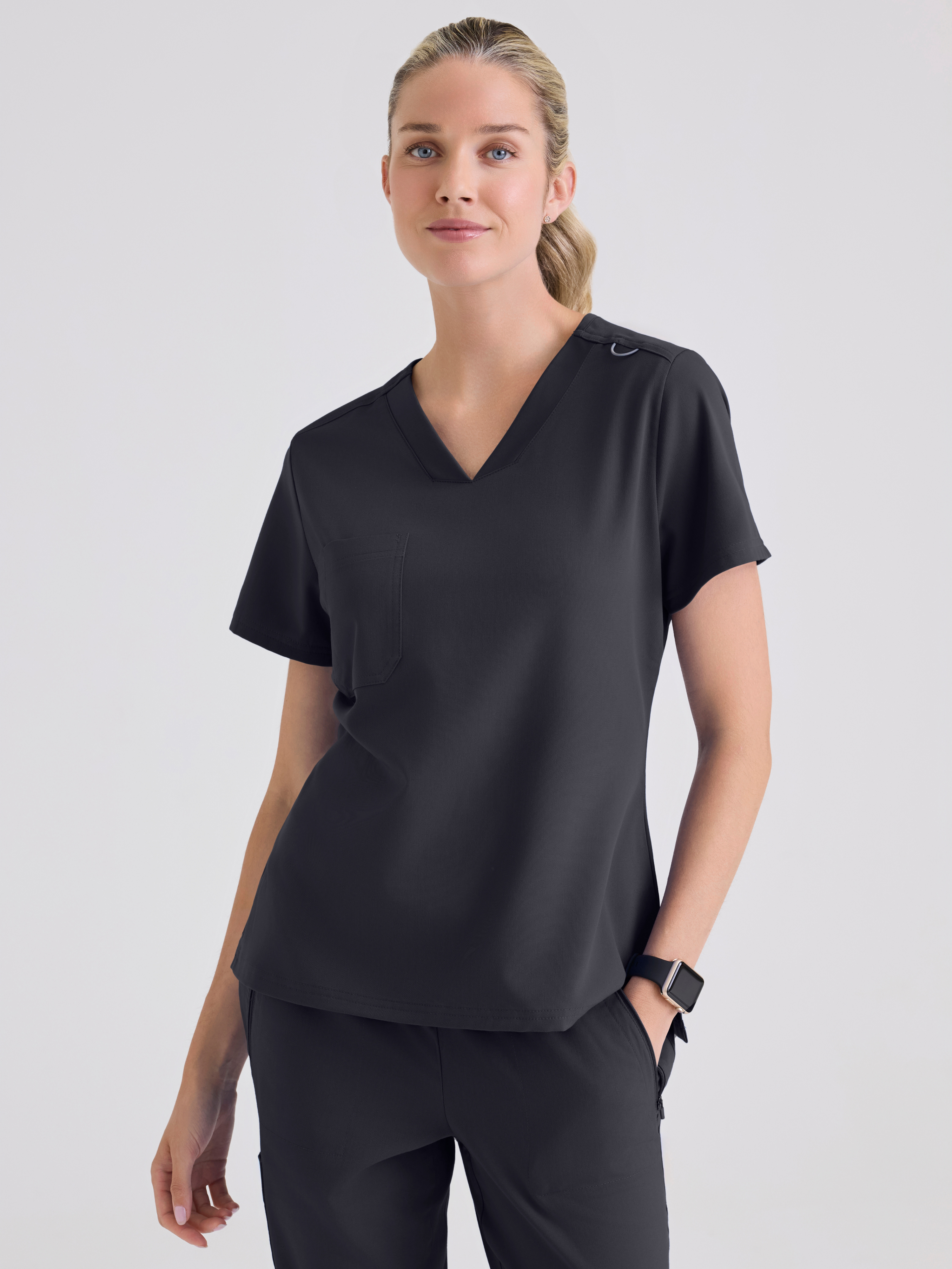 Bree 1-Pocket Tuck-In Scrub Top Grey's Anatomy™ by BARCO® Spandex Stretch