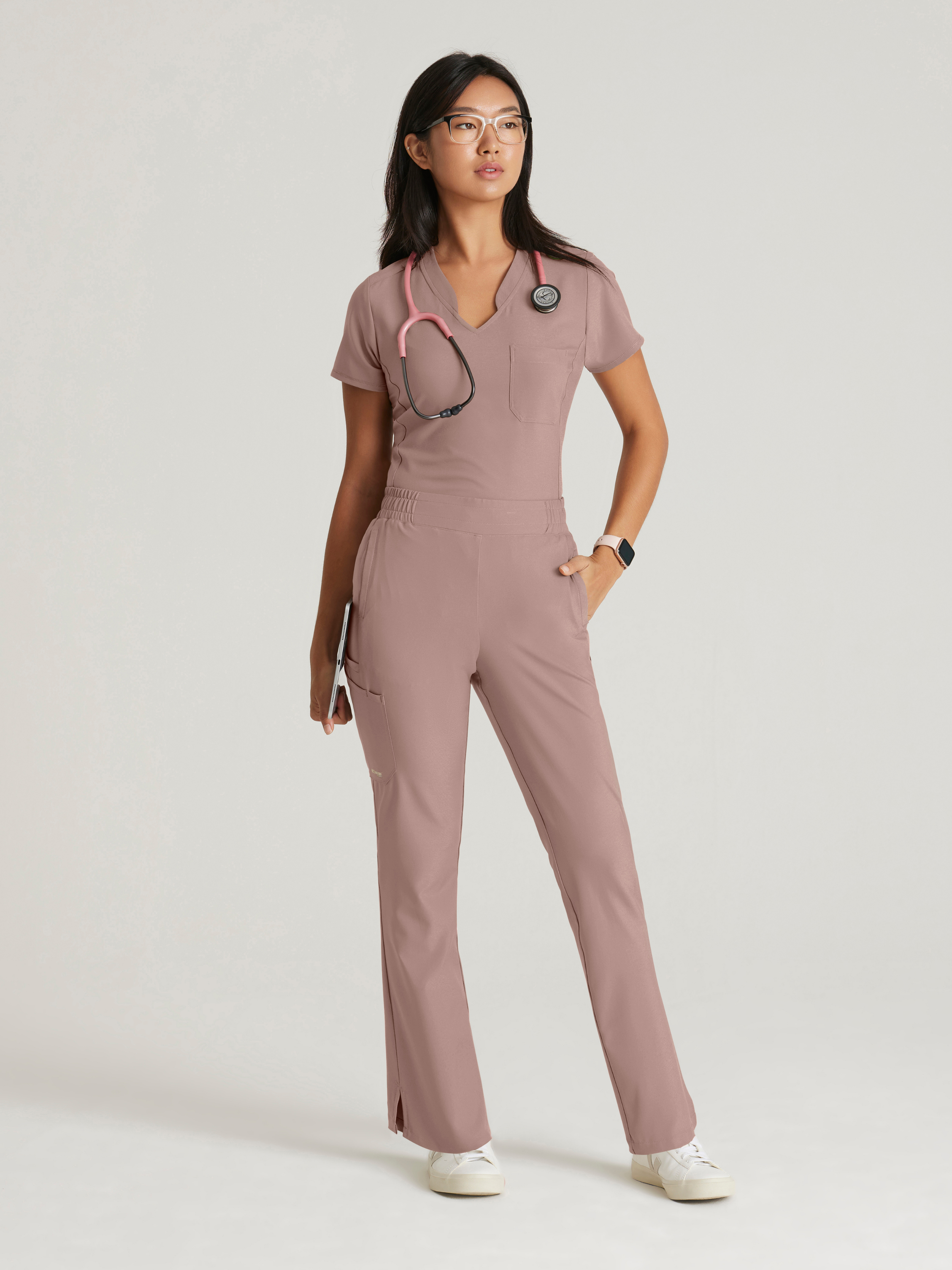 Sway 1-Pocket Banded V-Neck Ciclo® Scrub Top Grey's Anatomy™ by BARCO® Evolve