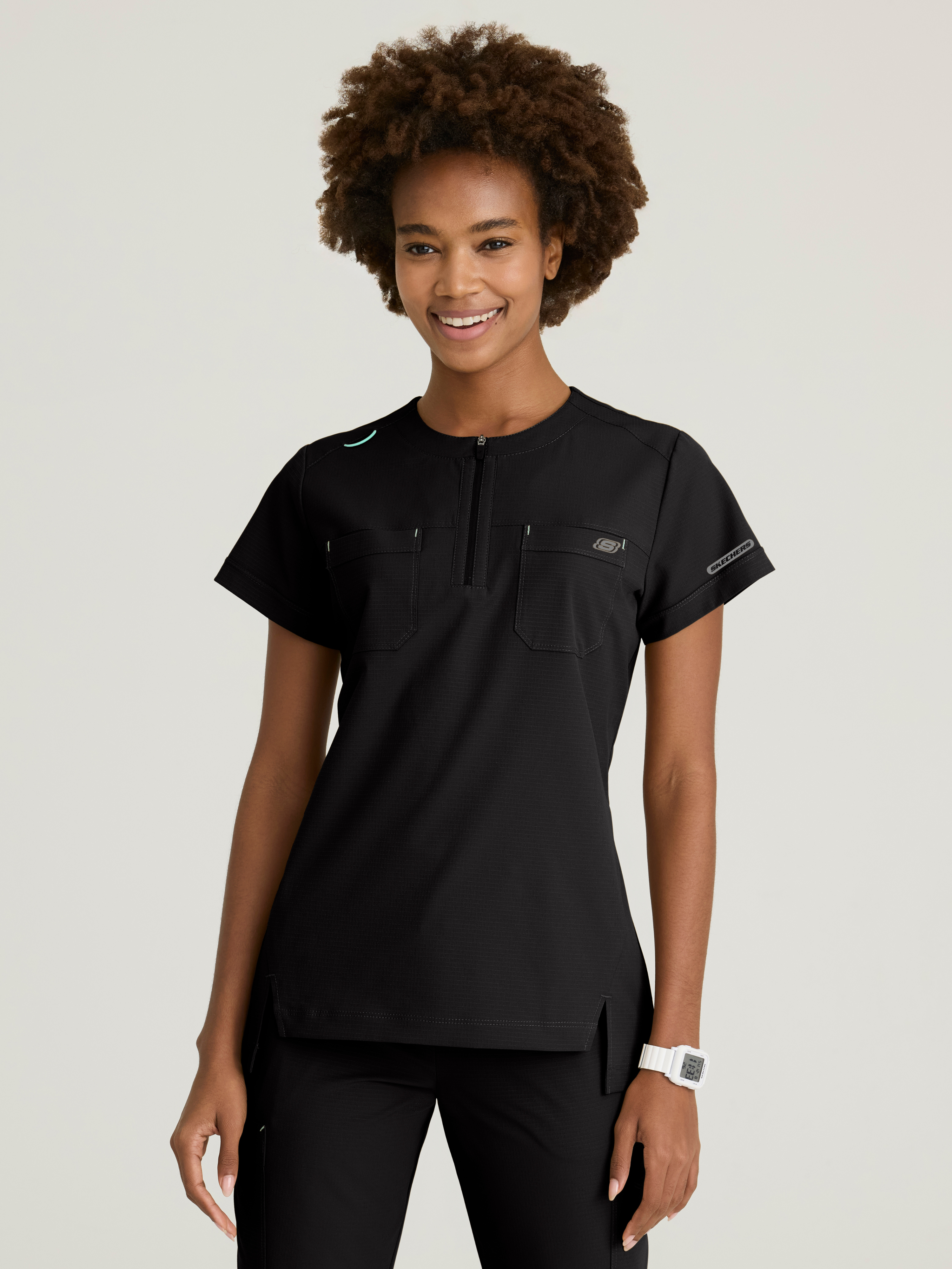 Trek 2-Pocket Rounded Neck Tuck-In Top Skechers™ by BARCO® Ripstop