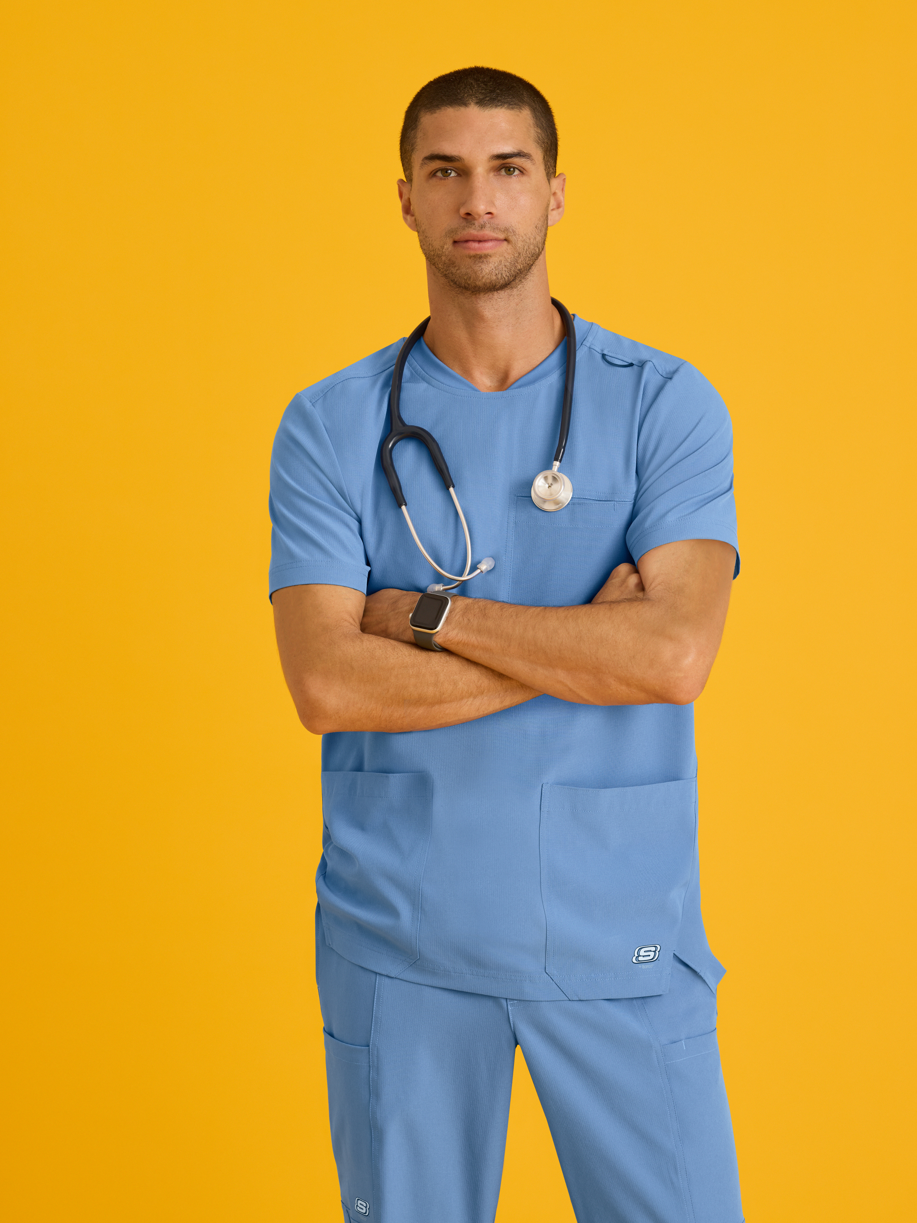 Thesis 3-Pocket Round Neck Scrub Top Skechers™ by BARCO®