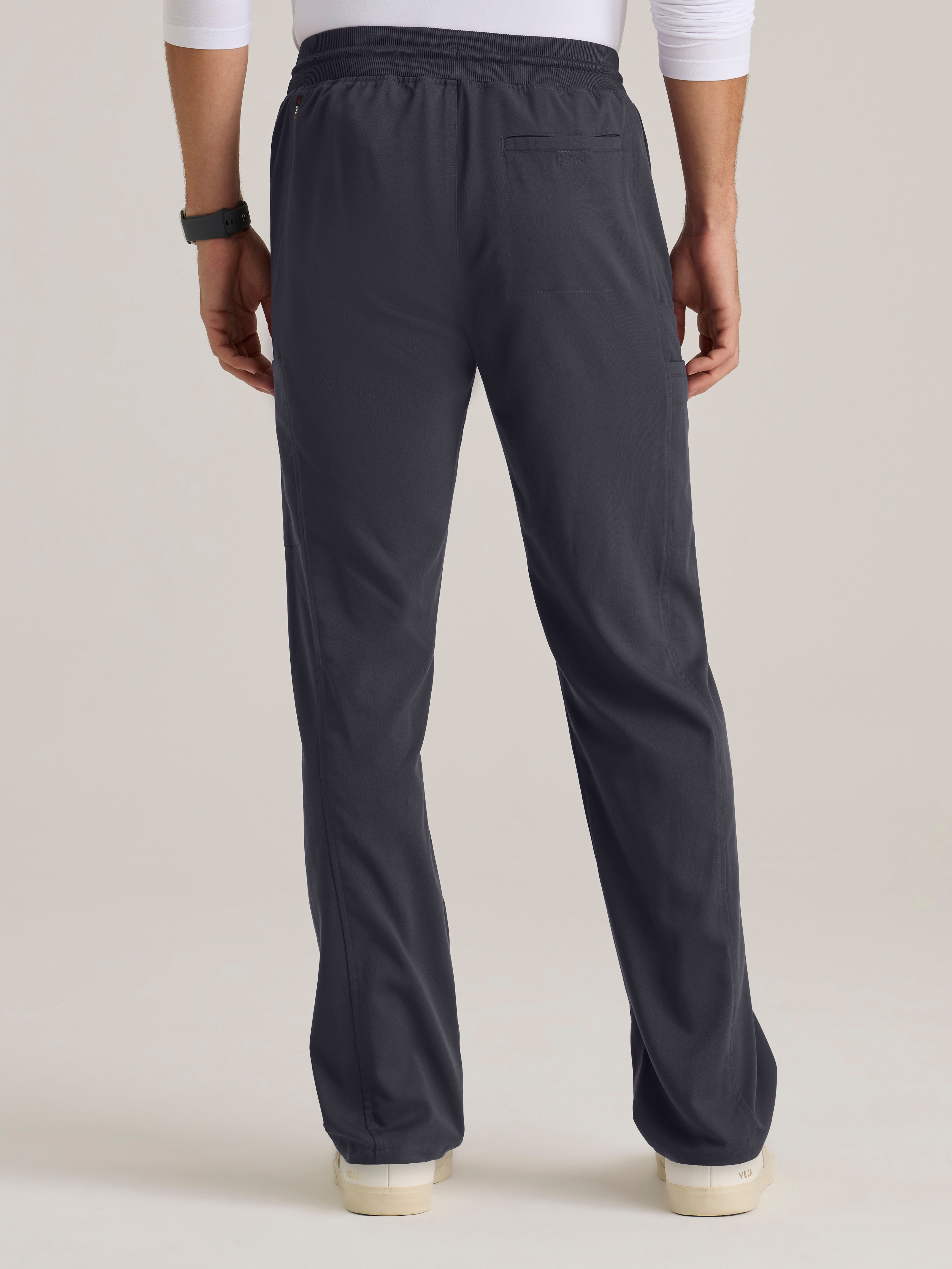 Hudson Straight Leg Drawcord Pant Grey's Anatomy™ by BARCO® Spandex Stretch