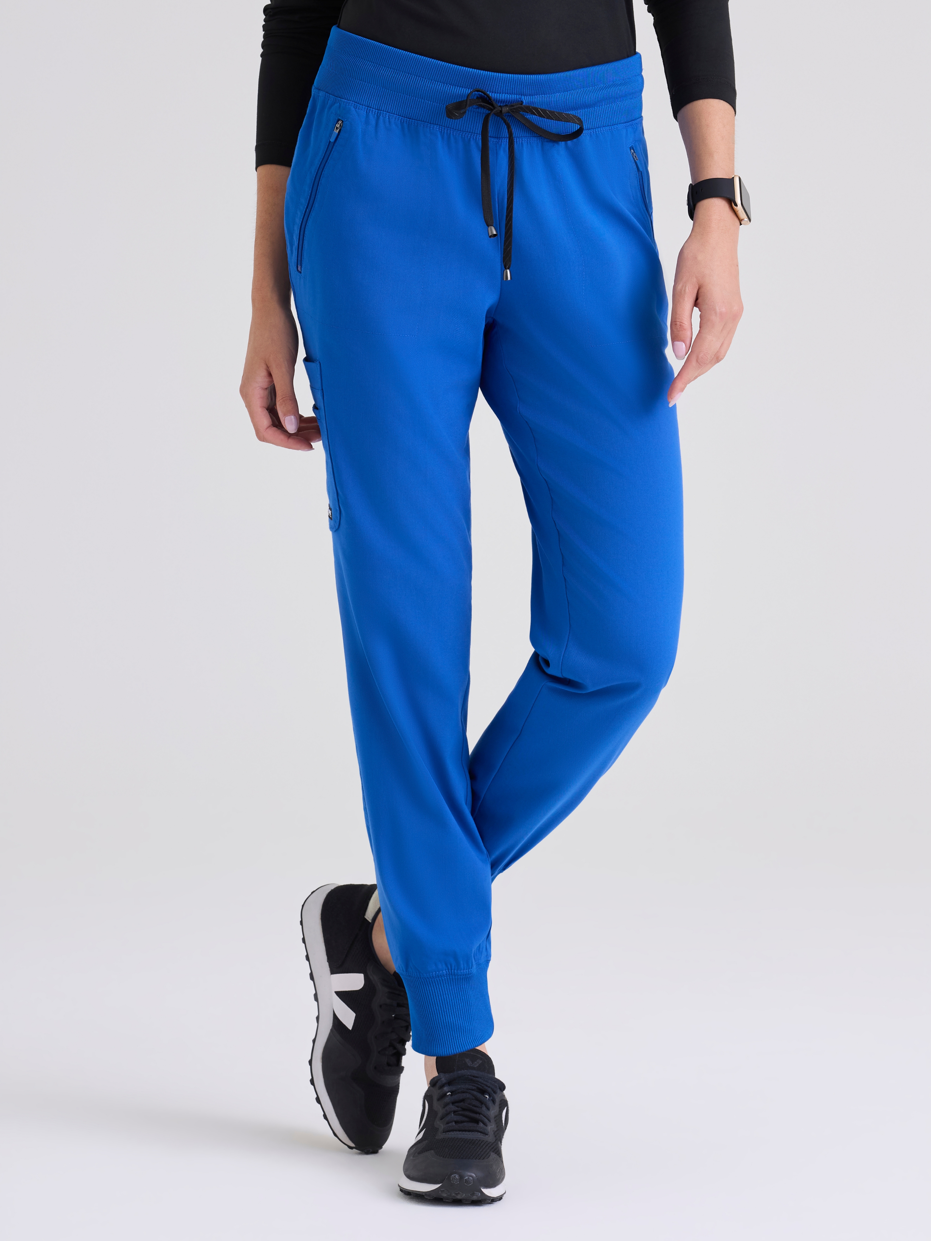Eden 5-Pocket Mid-Rise Jogger Scrub Pant Grey's Anatomy™ by BARCO® Spandex Stretch