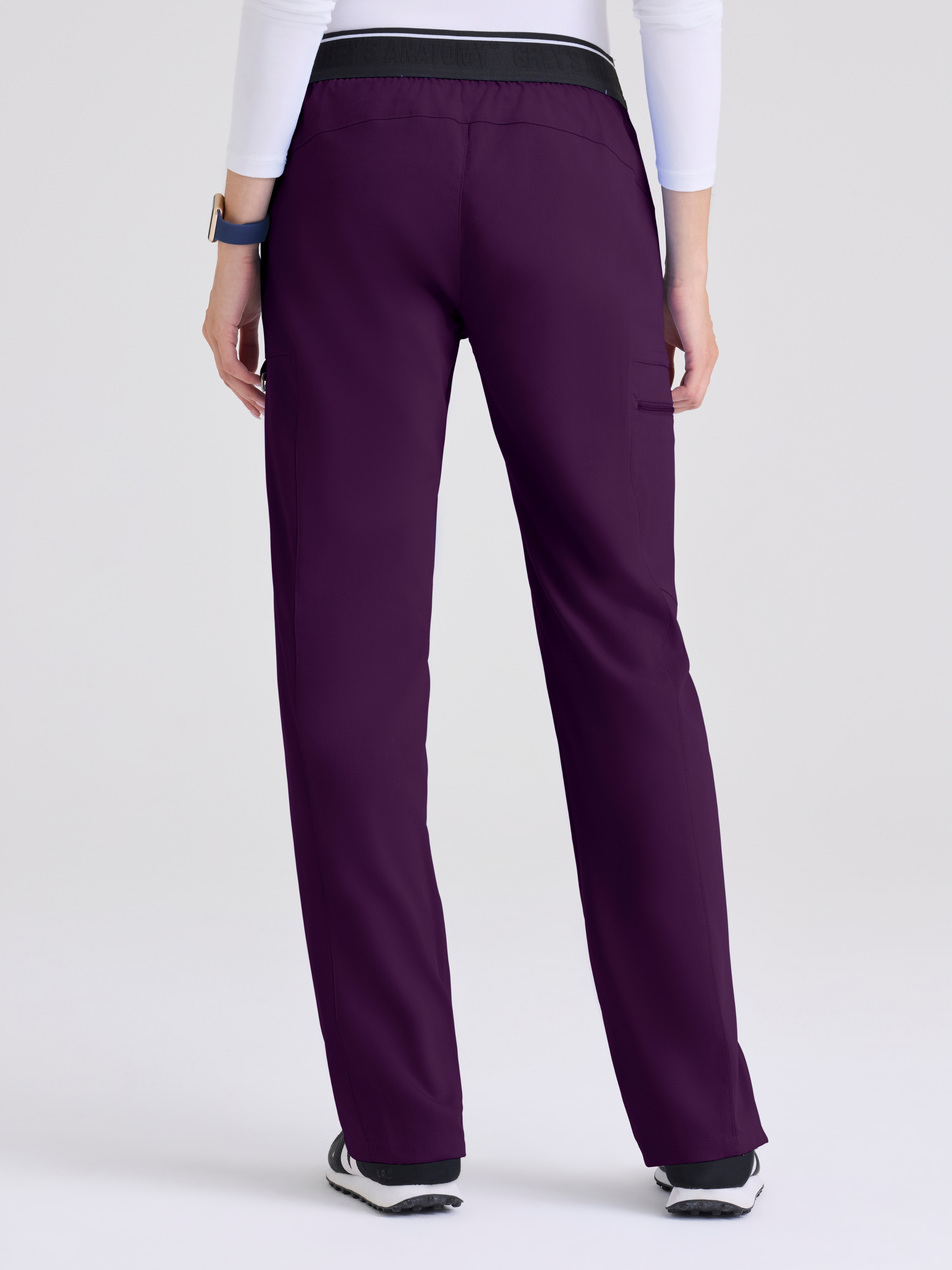 Kim 3-Pocket Mid-Rise Straight Leg Scrub Pant Grey's Anatomy™ by BARCO® Spandex Stretch