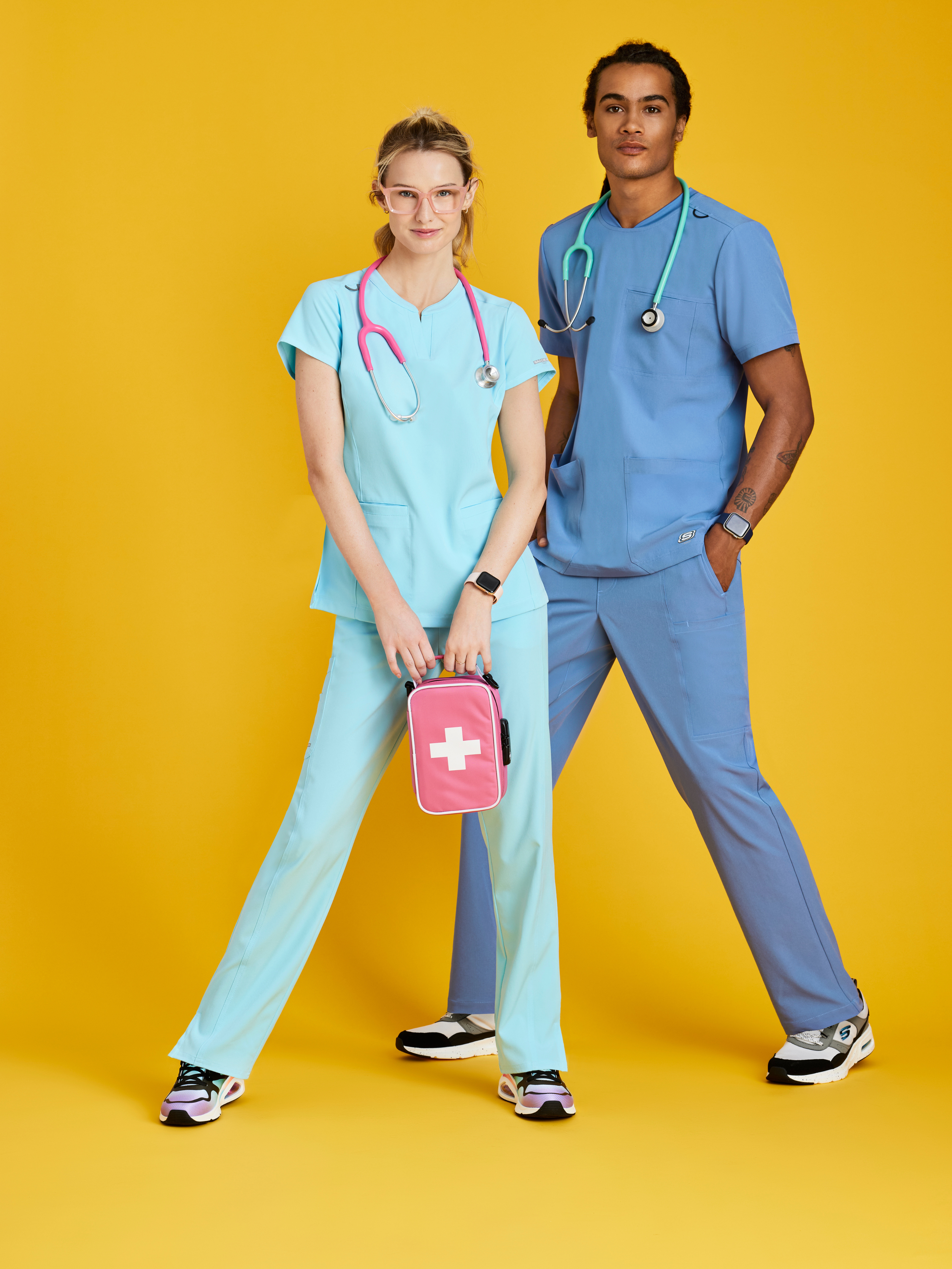 Thesis 3-Pocket Round Neck Scrub Top Skechers™ by BARCO®