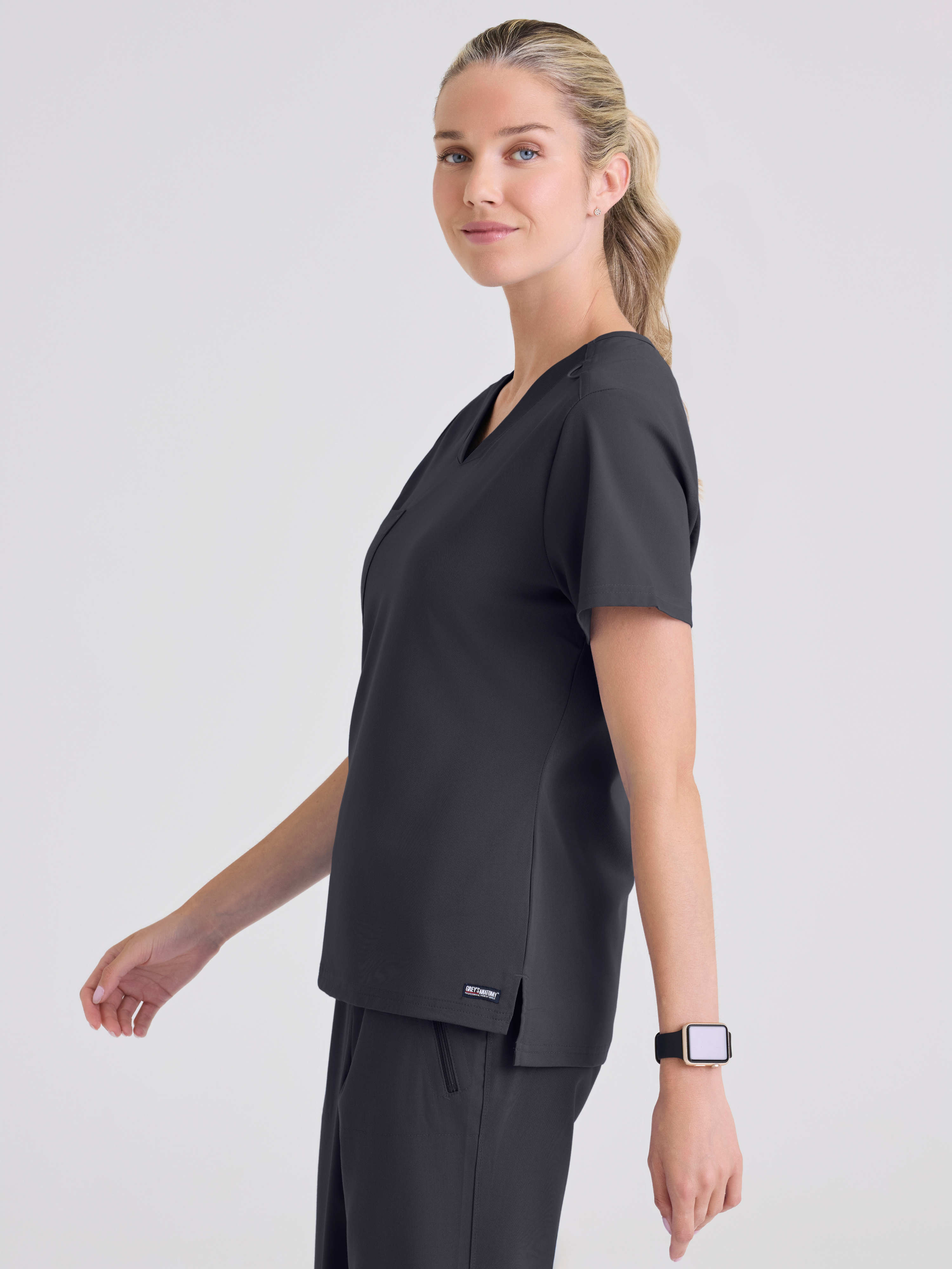 Bree 1-Pocket Tuck-In Scrub Top Grey's Anatomy™ by BARCO® Spandex Stretch