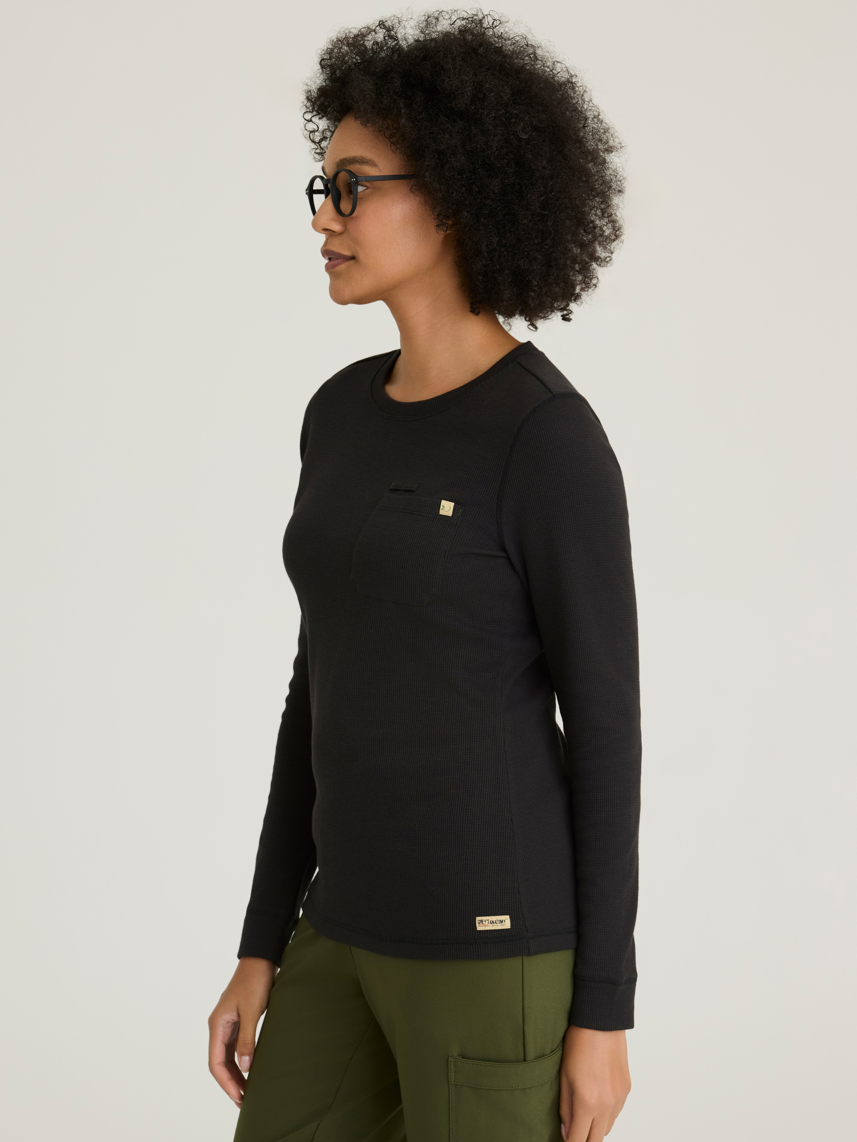 Wanderlust Waffle Knit Top Grey's Anatomy™ by BARCO® Evolve Stretch