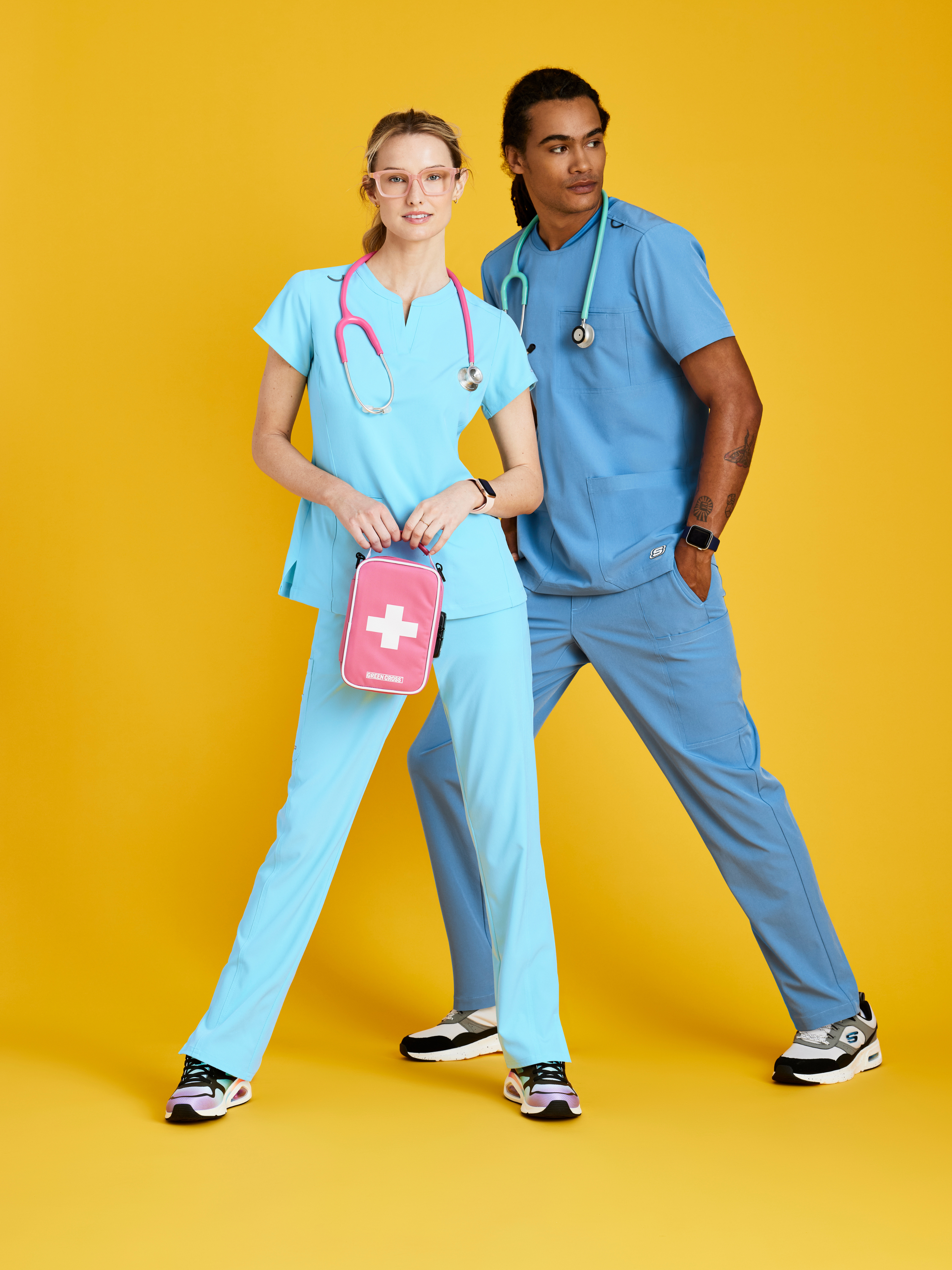 Thesis 3-Pocket Round Neck Scrub Top Skechers™ by BARCO®