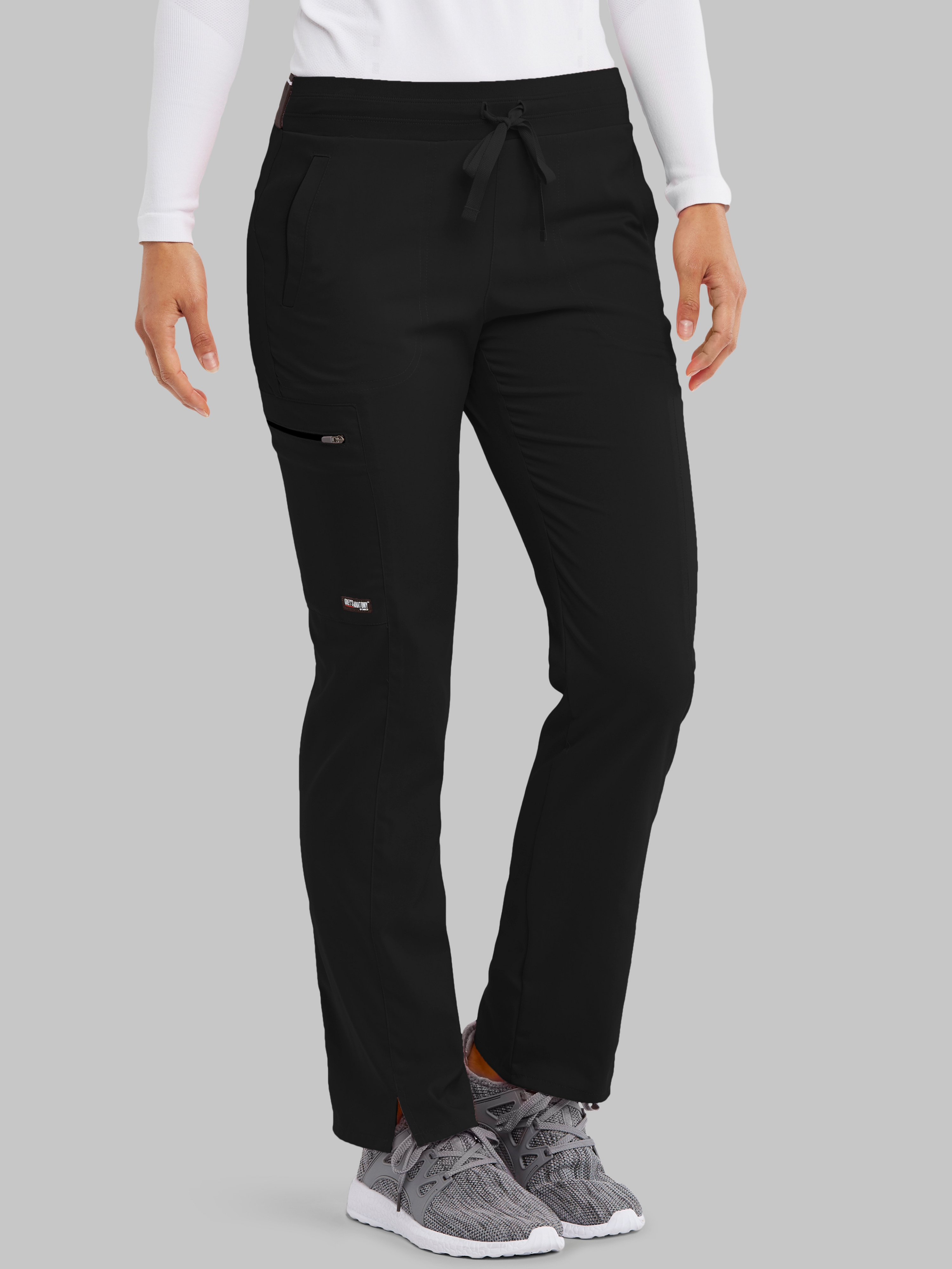 Kim 3-Pocket Mid-Rise Straight Leg Scrub Pant Grey's Anatomy™ by BARCO® Spandex Stretch