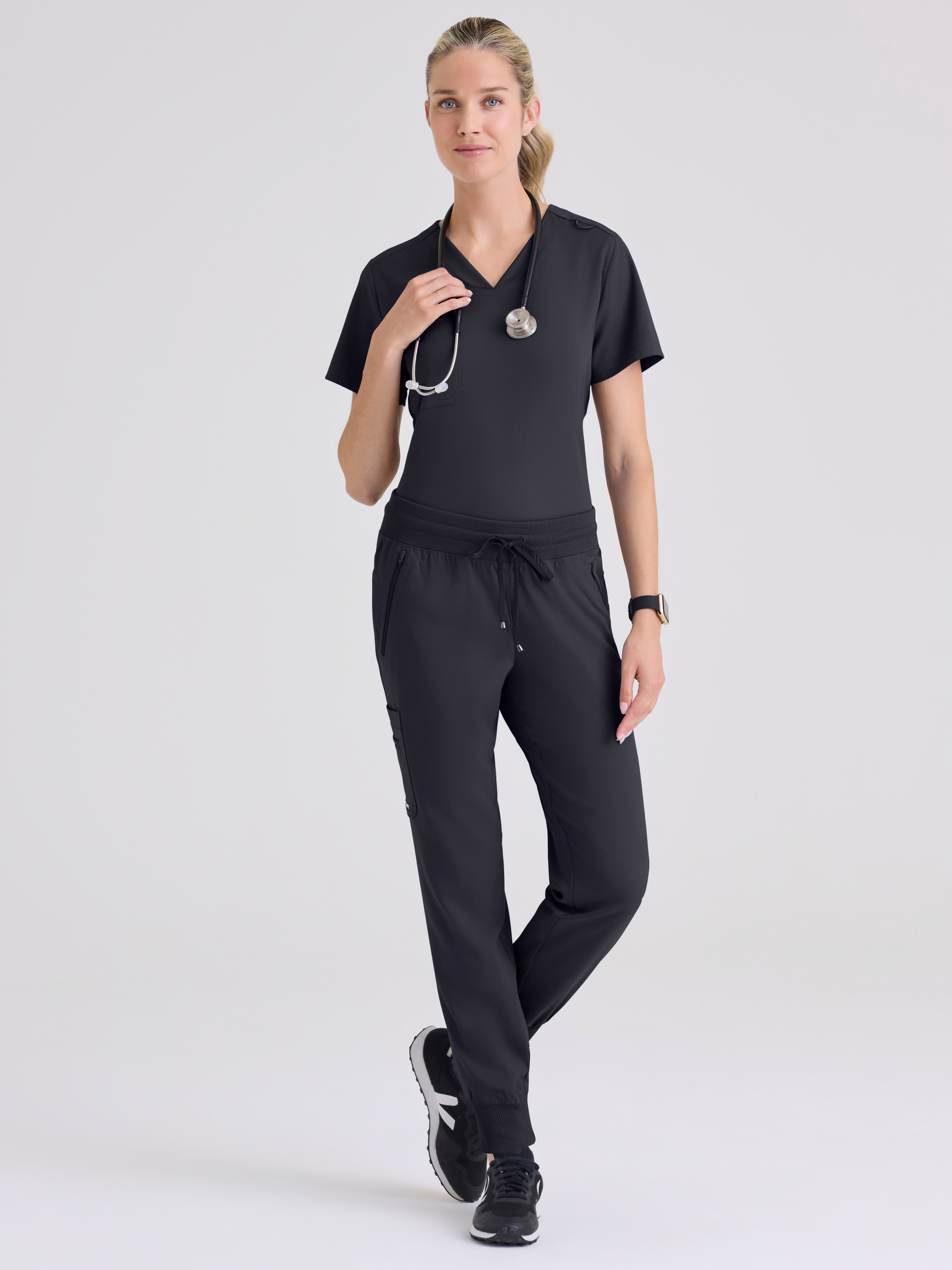 Bree 1-Pocket Tuck-In Scrub Top Grey's Anatomy™ by BARCO® Spandex Stretch