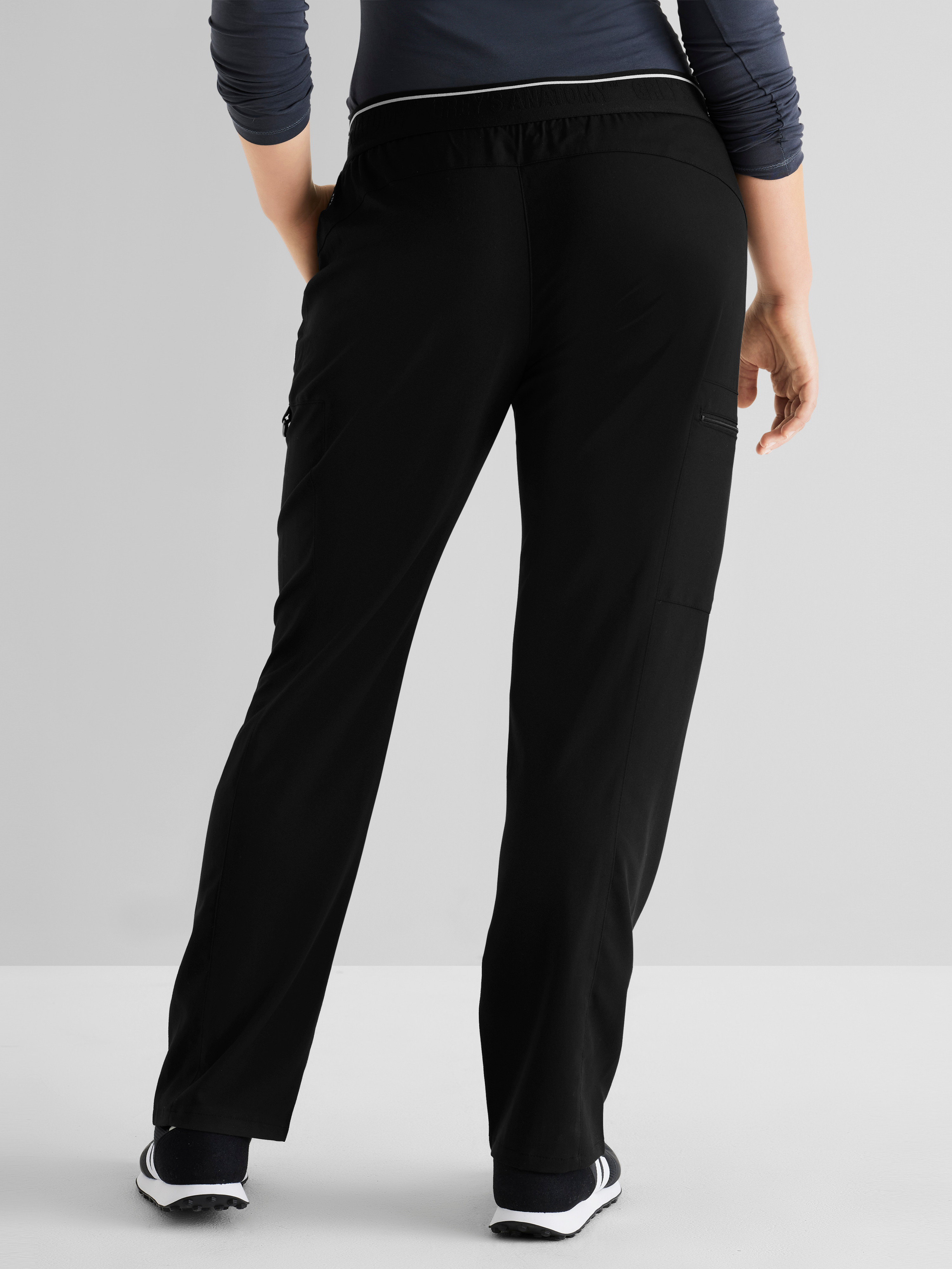 Kim 3-Pocket Mid-Rise Straight Leg Scrub Pant Grey's Anatomy™ by BARCO® Spandex Stretch
