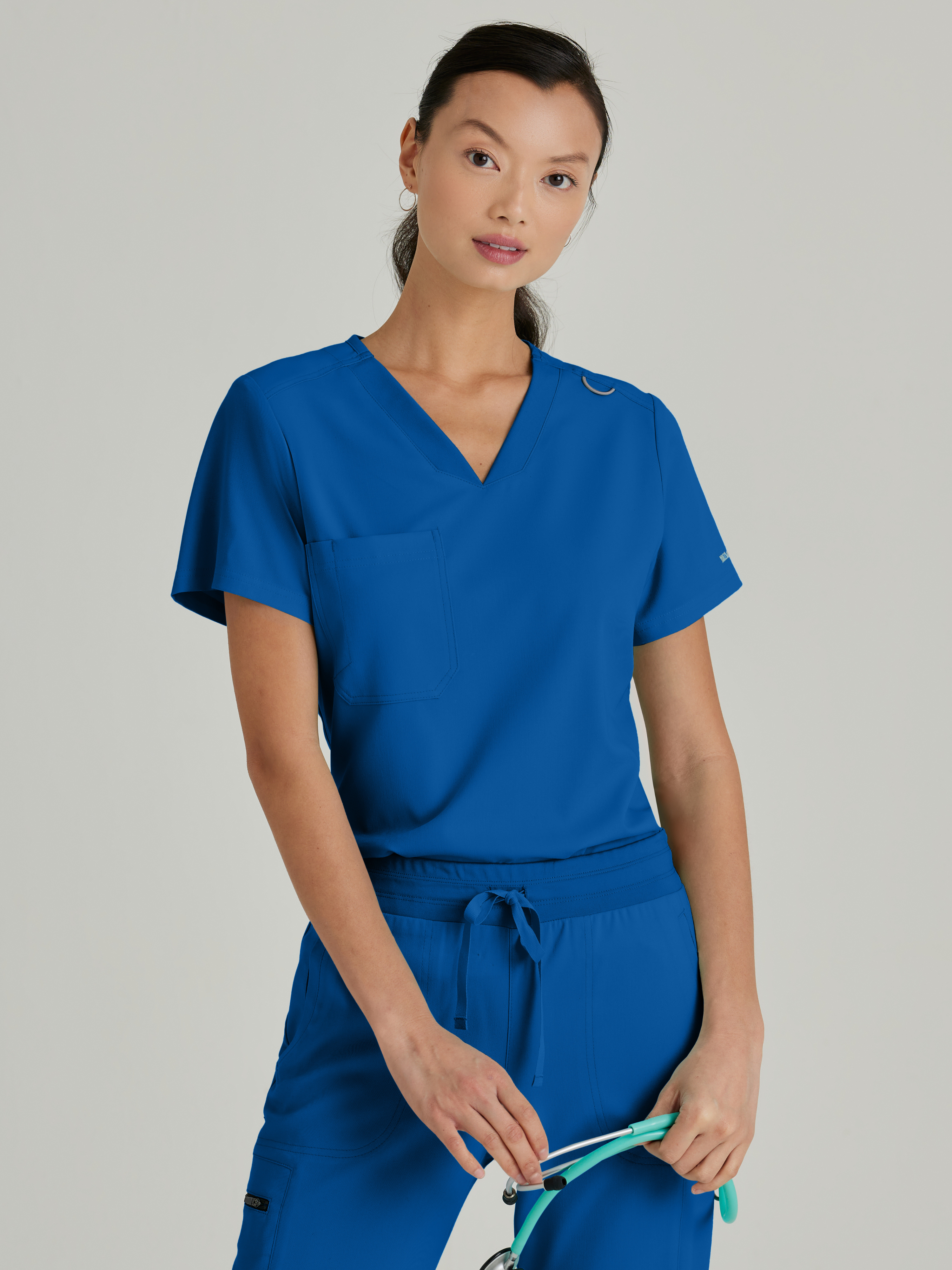Bree 1-Pocket Tuck-In Scrub Top Grey's Anatomy™ by BARCO® Spandex Stretch