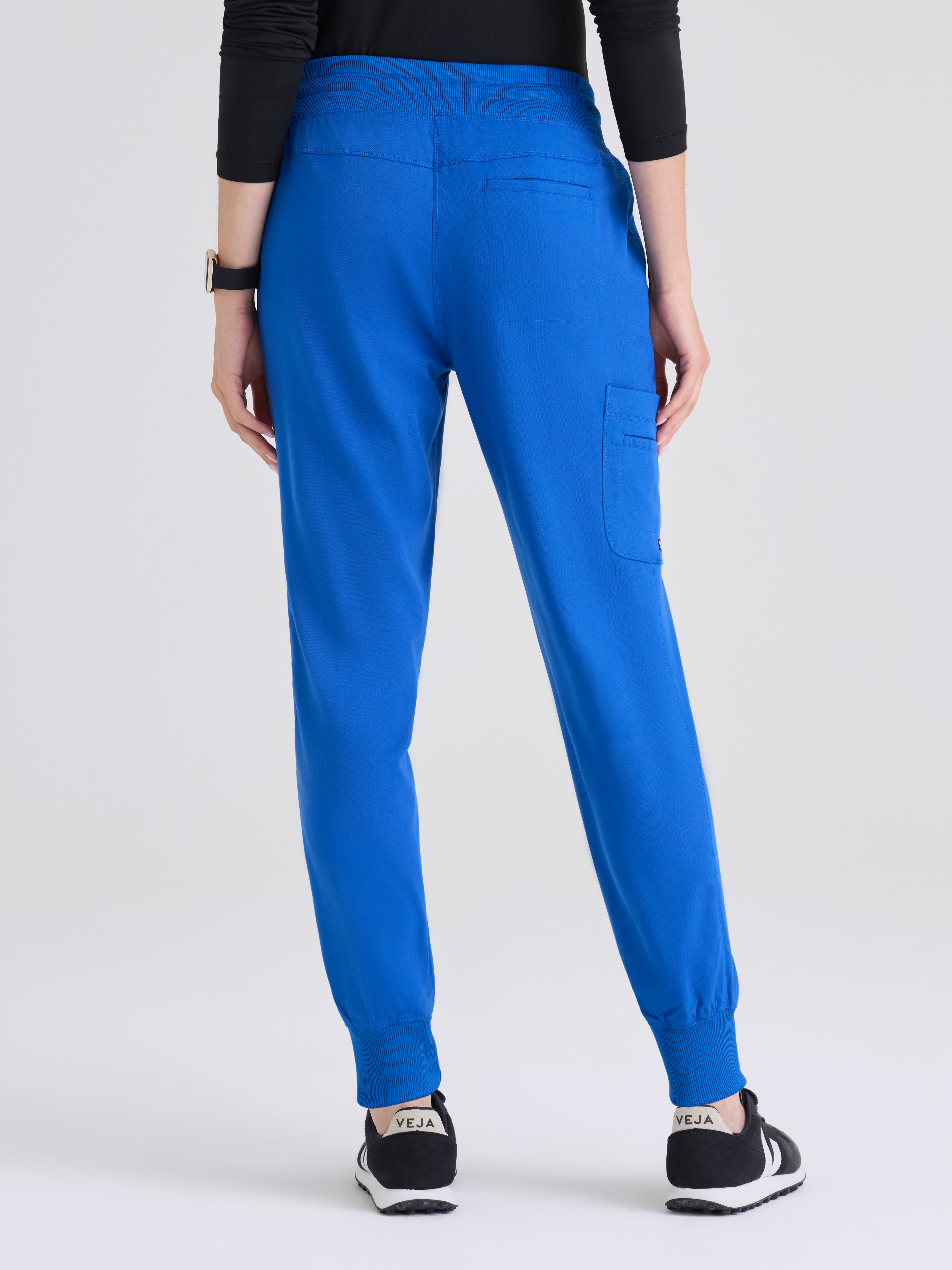 Eden 5-Pocket Mid-Rise Jogger Scrub Pant Grey's Anatomy™ by BARCO® Spandex Stretch