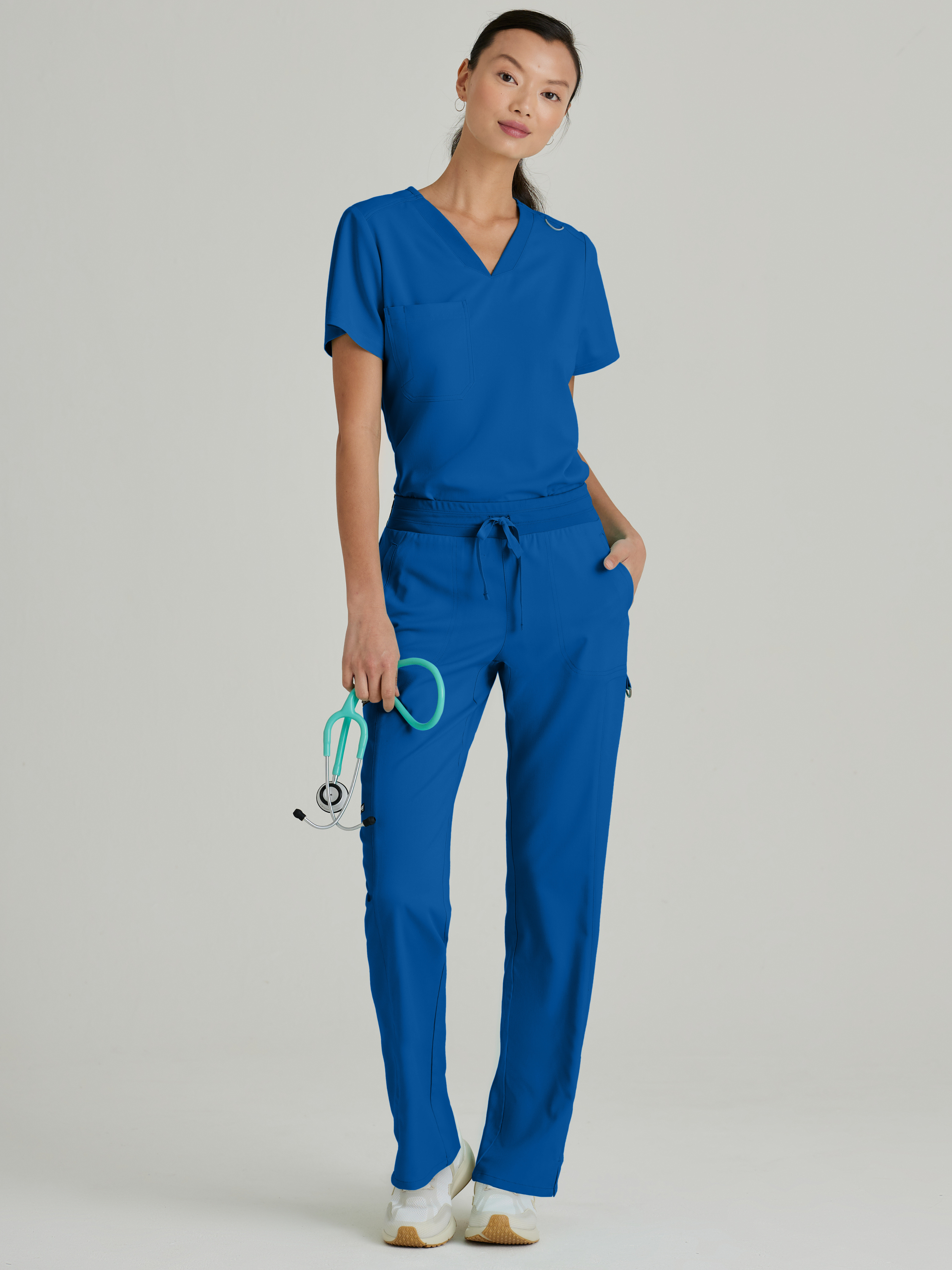 Bree 1-Pocket Tuck-In Scrub Top Grey's Anatomy™ by BARCO® Spandex Stretch
