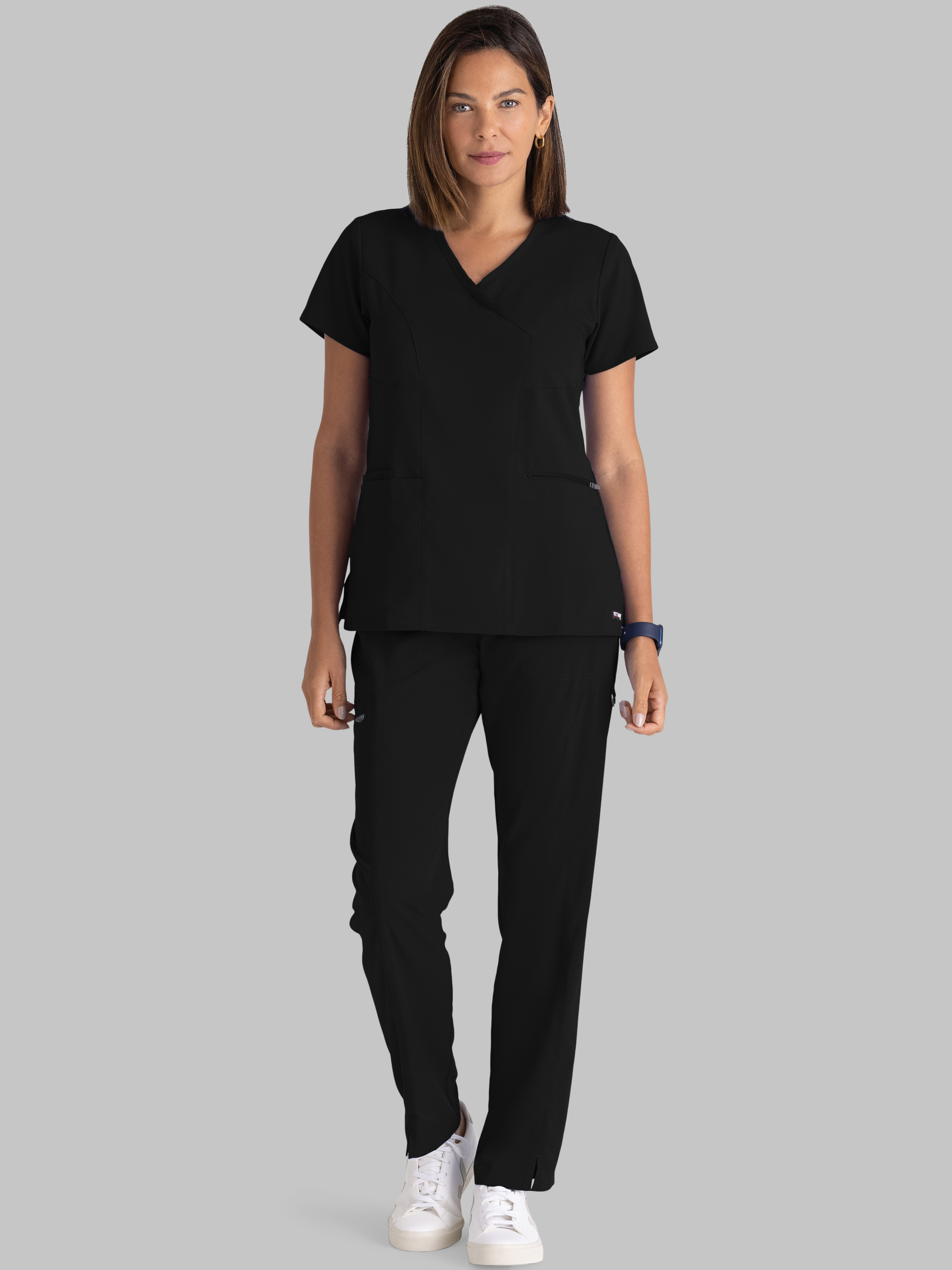 Kim 3-Pocket Mid-Rise Straight Leg Scrub Pant Grey's Anatomy™ by BARCO® Spandex Stretch