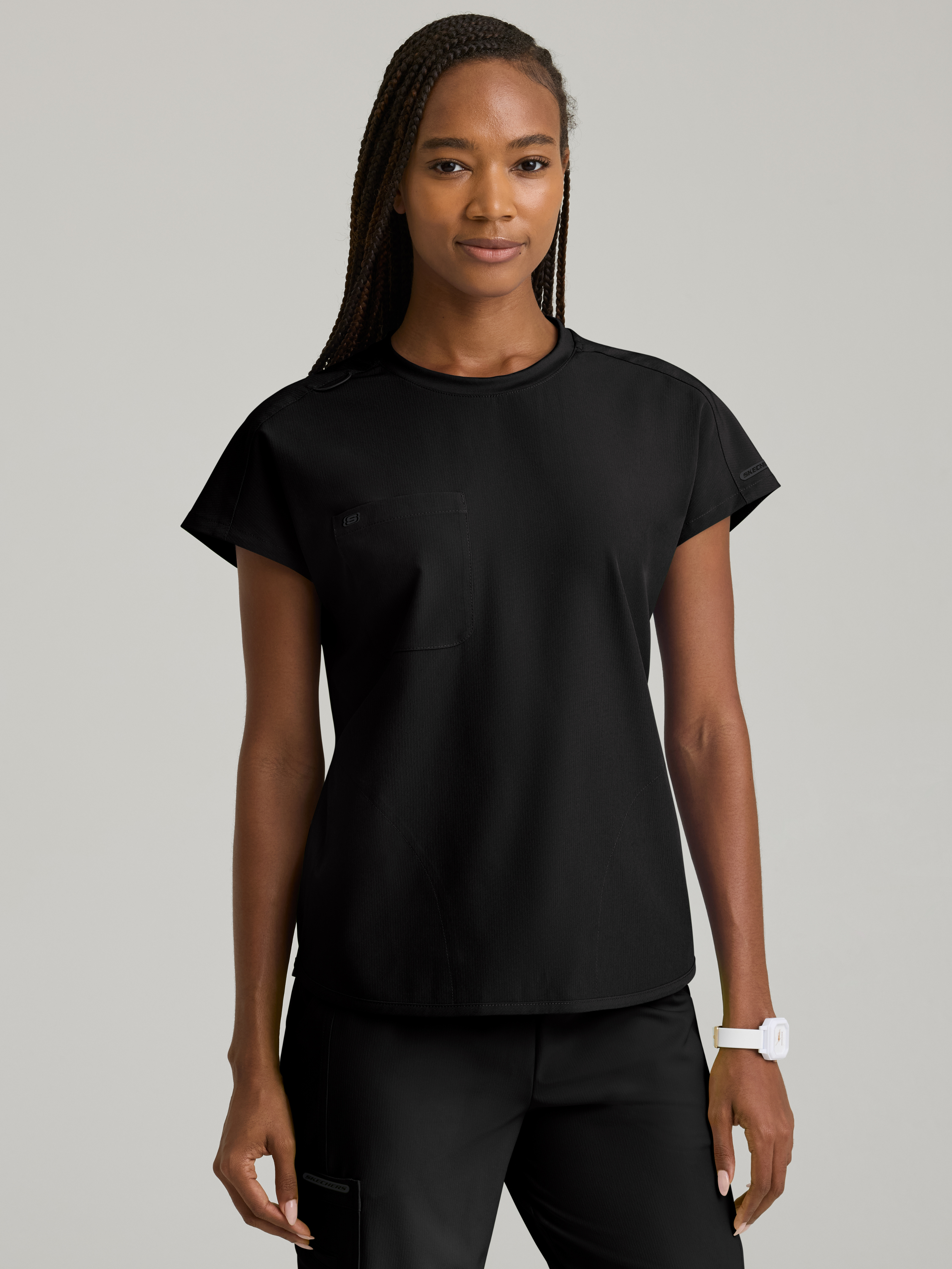 Fresh Women's 3-Pocket Crew Neck Dolman Sleeve Top Skechers™ by Barco