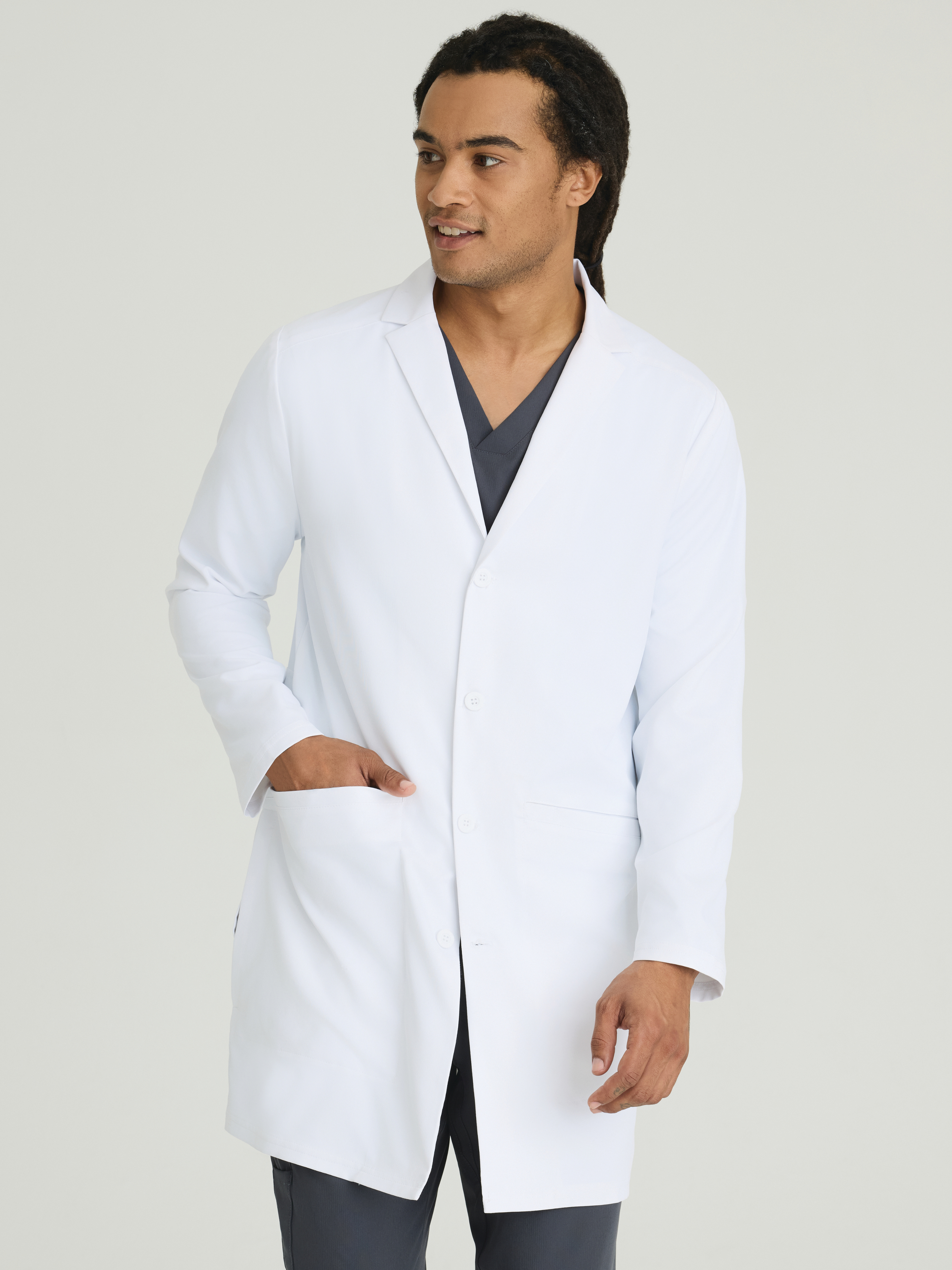 Emerge Men's 3 Pocket 36" 4-Button Lab Coat Skechers™ by BARCO®