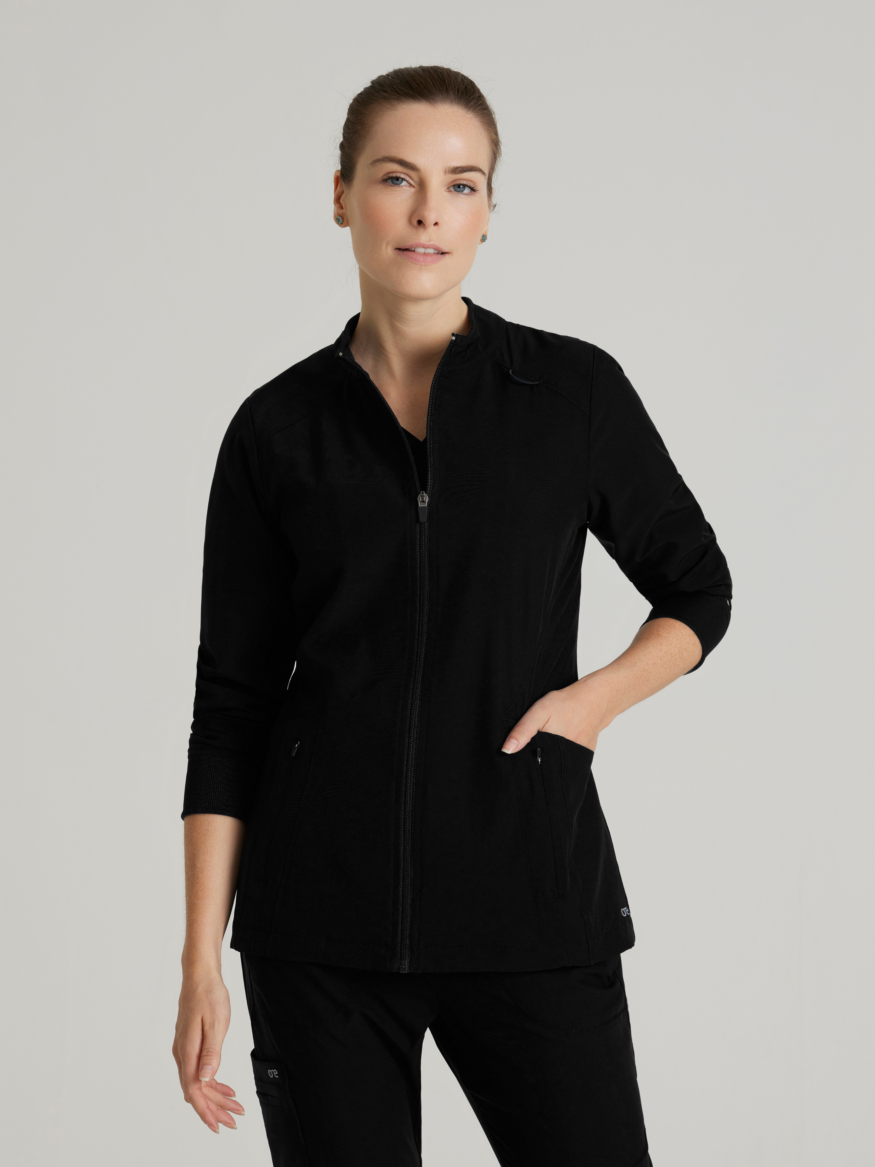 Venture 4-Pocket Banded Collar Warm-Up Scrub Jacket BARCO® One