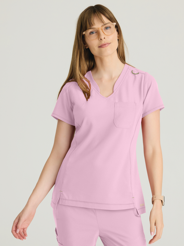 Sway 1-Pocket Banded V-Neck Ciclo® Scrub Top Grey's Anatomy™ by BARCO® Evolve