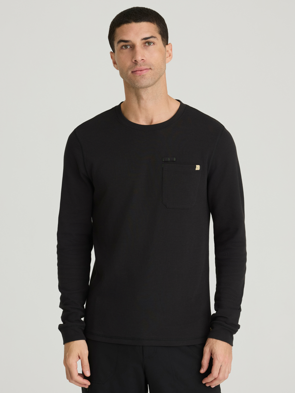 Nomad Men's Single Patch Pocket Long Sleeve Top Grey's Anatomy™ by BARCO® Evolve