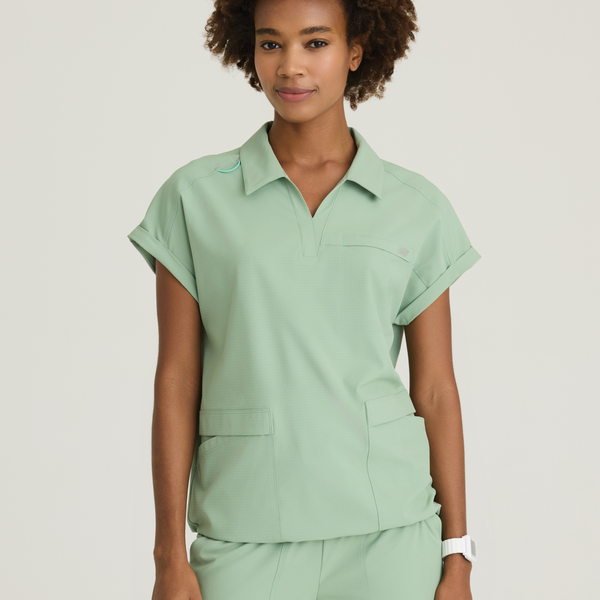 Charlie 3-Pocket Shirt Collar Dolman Sleeve Top Skechers™ by BARCO