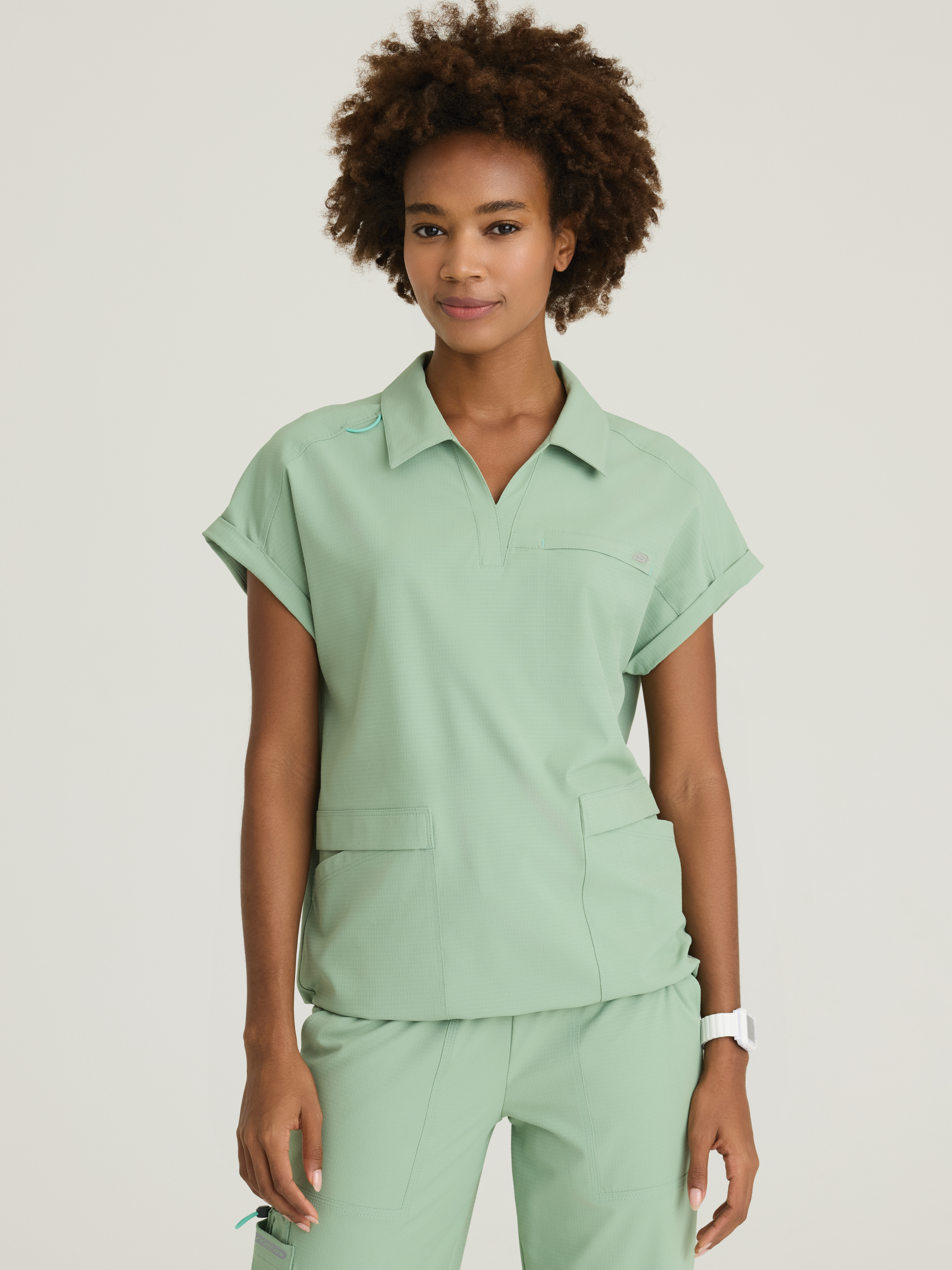 Charlie 3-Pocket Shirt Collar Dolman Sleeve Top Skechers™ by BARCO® Ripstop