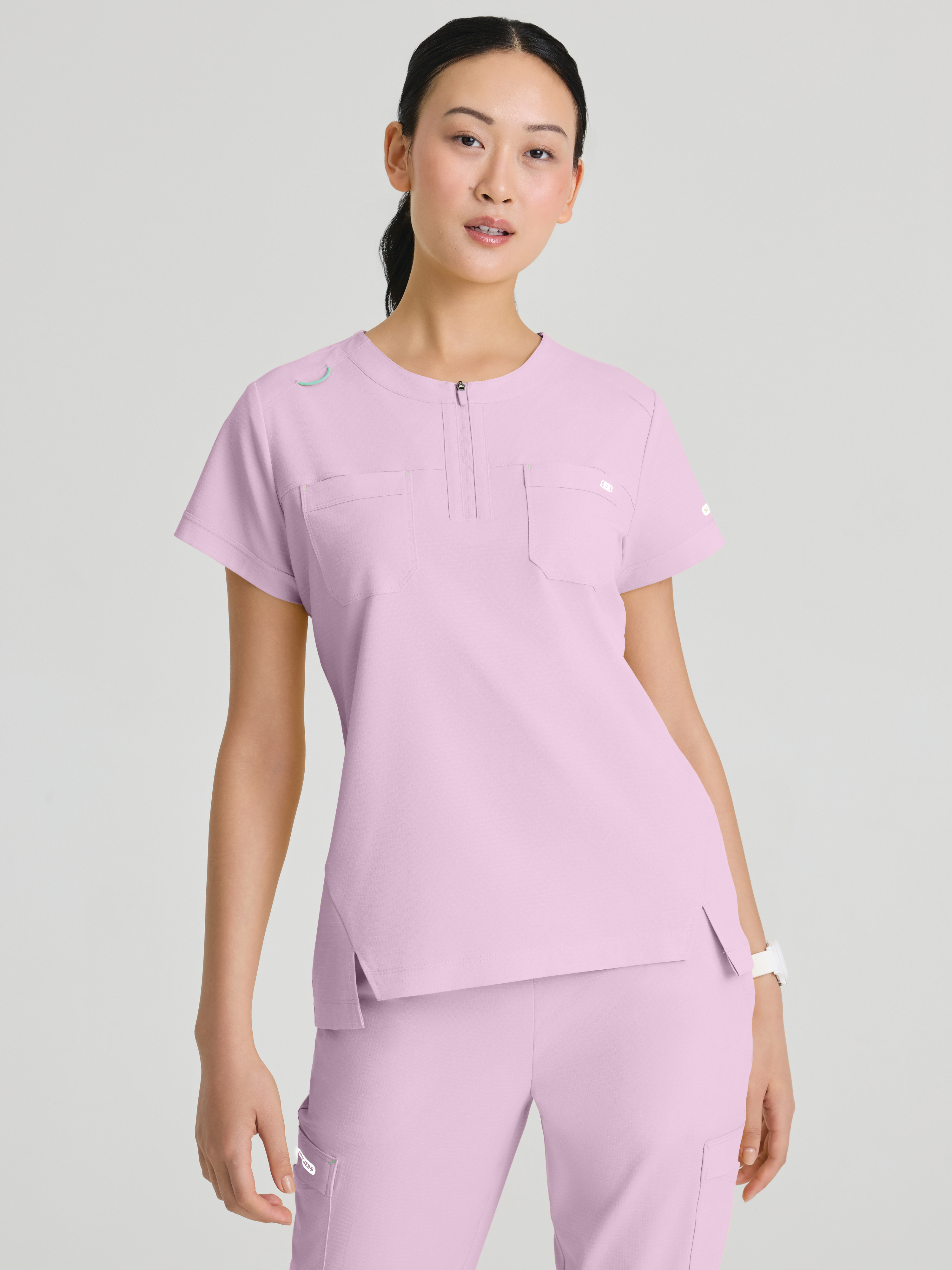 Trek 2-Pocket Rounded Neck Tuck-In Top Skechers™ by BARCO® Ripstop