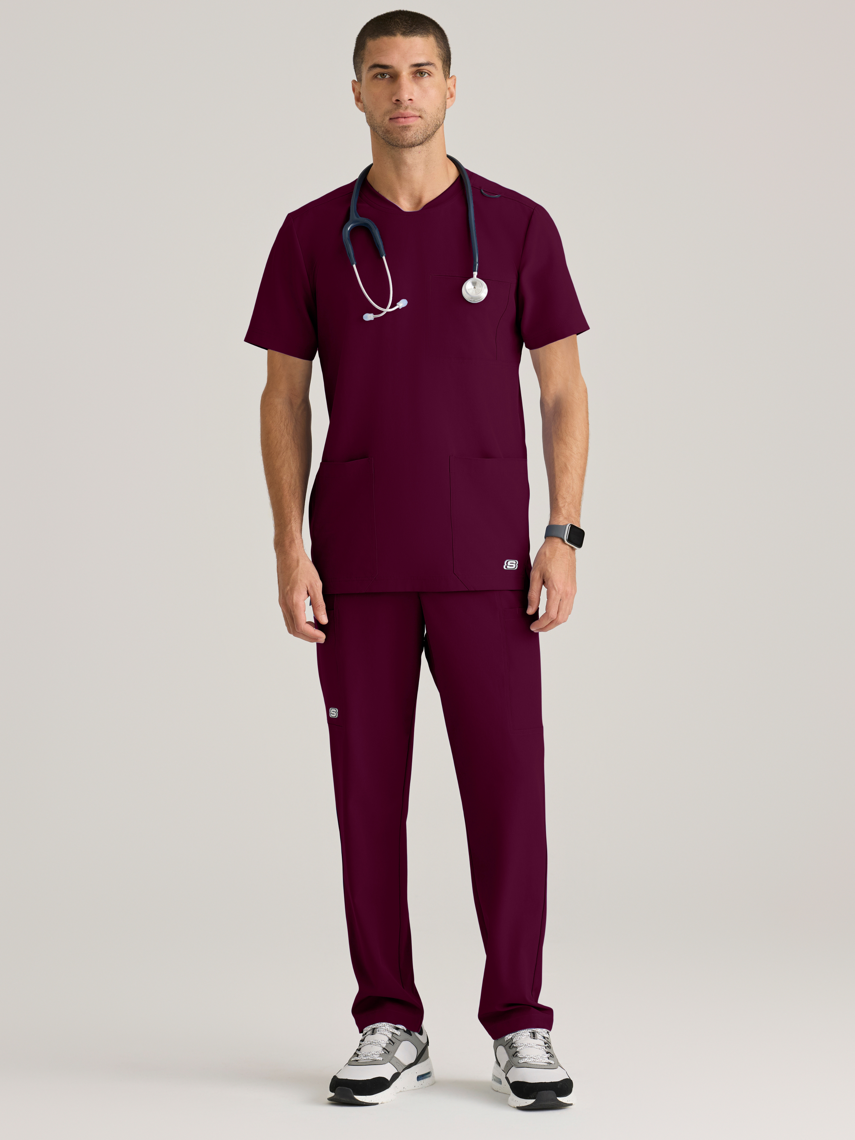 Thesis 3-Pocket Round Neck Scrub Top Skechers™ by BARCO®