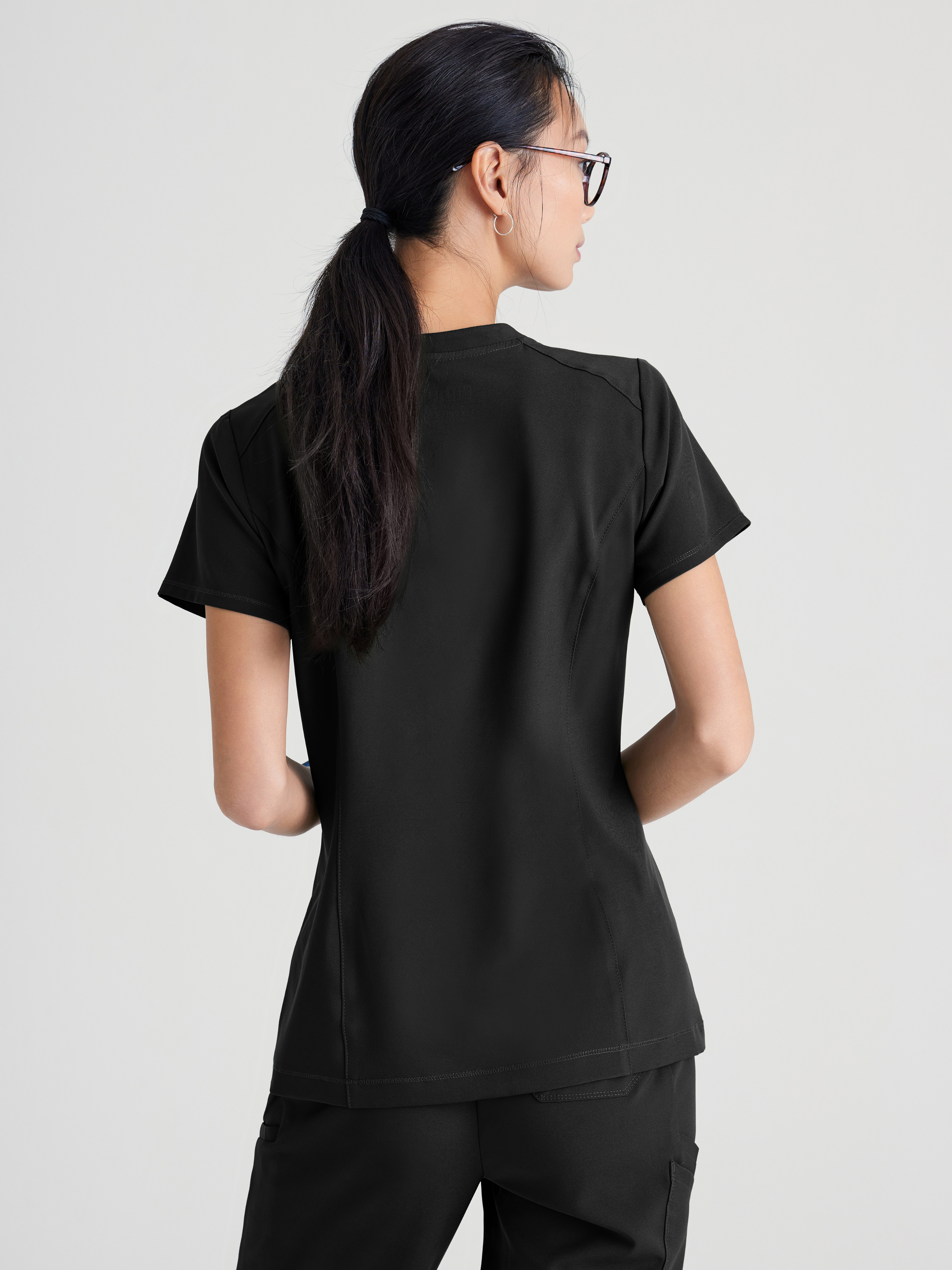 Sway 1-Pocket Banded V-Neck Ciclo® Scrub Top Grey's Anatomy™ by BARCO® Evolve
